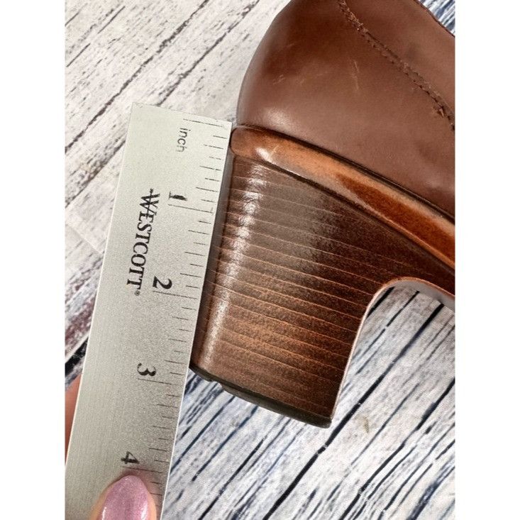 Dansko Dansko Rich Brown Leather Slip-On Heel Shoes Size US 9.5 / IT 39.5 - 7 Thumbnail