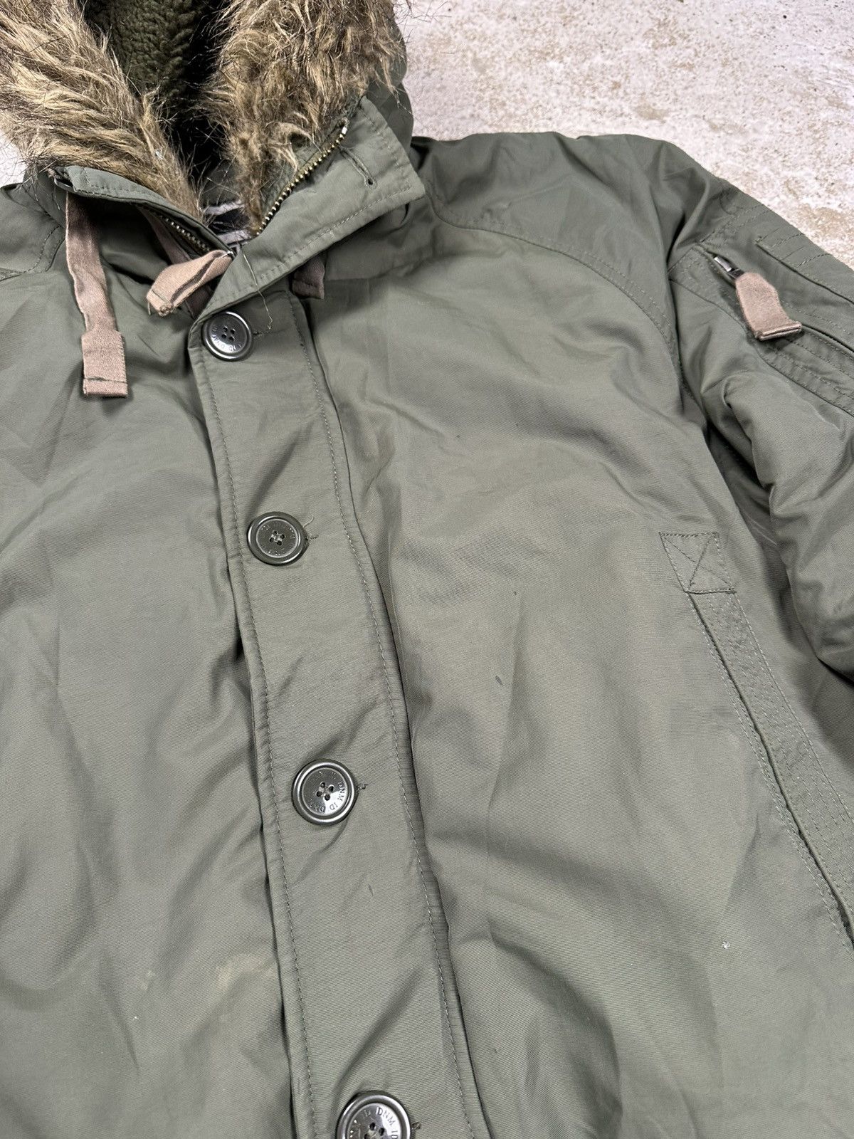 If Six Was Nine × Japanese Brand × Le Grande Bleu (L.G.B.) Vintage Y2K Faux Fur Flyers Khaki Bomber Jacket Size US L / EU 52-54 / 3 - 5 Thumbnail