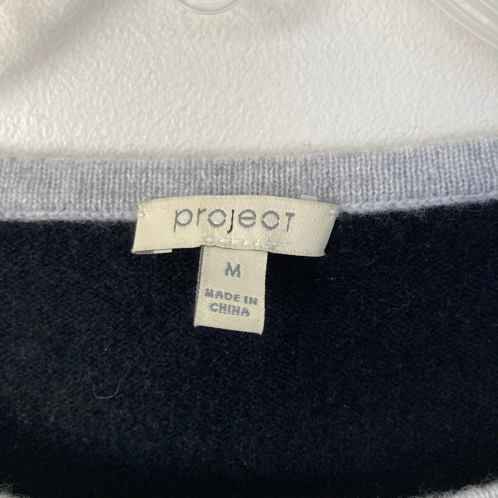 Other PROJECT Colorblock Gray Black Blue 100% Cashmere Sweater M Size M / US 6-8 / IT 42-44 - 3 Thumbnail
