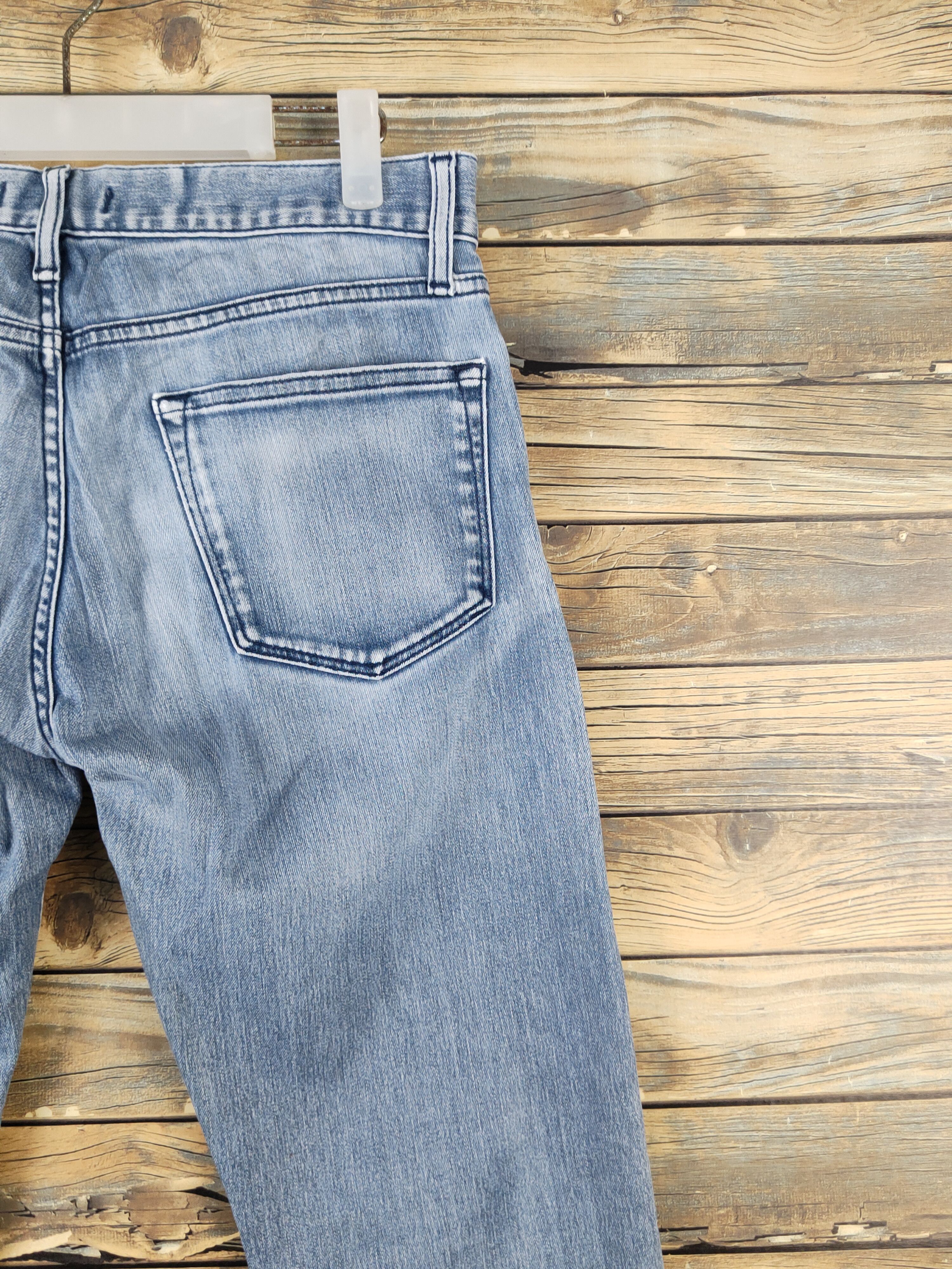 Japanese Brand Uniqlo japan Blue faded Distressed Ripped denim Jeans #W1693 Size US 29 - 10 Thumbnail