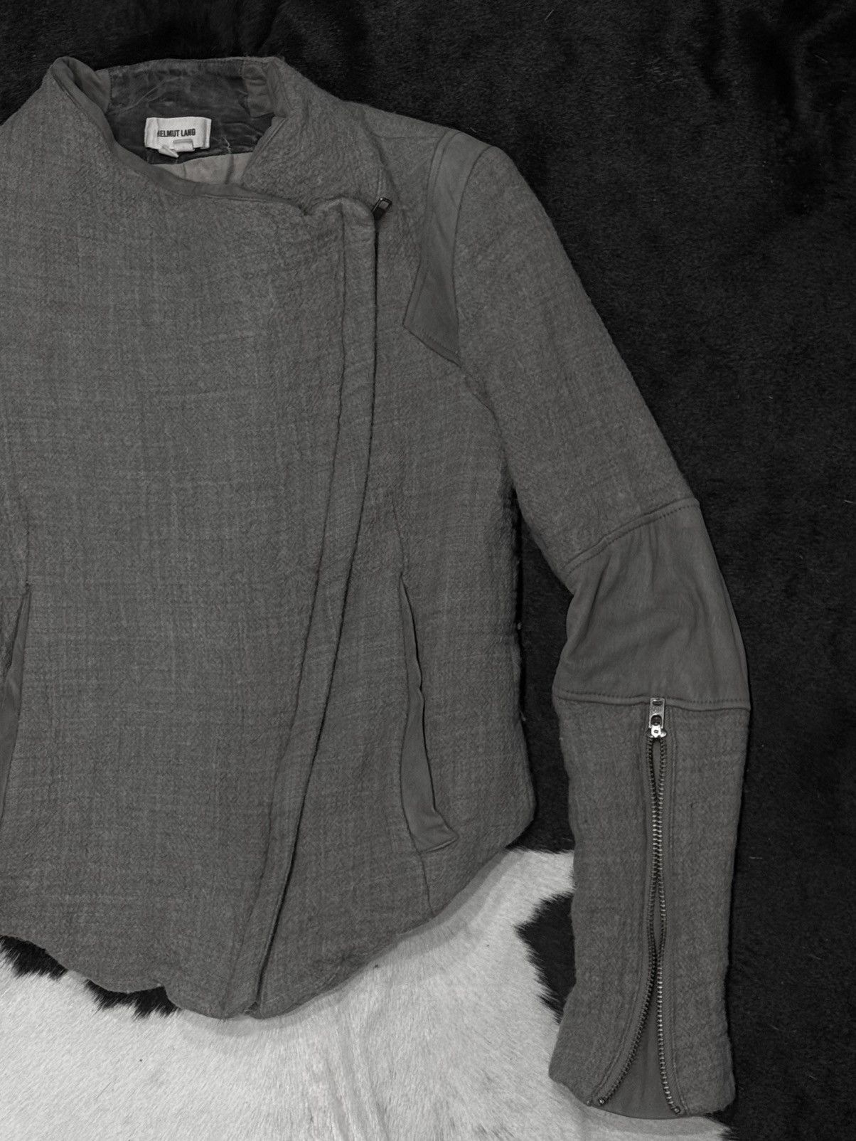 Helmut Lang Helmut Lang Wool Asymmetric Jacket Size S / US 4 / IT 40 - 7 Thumbnail