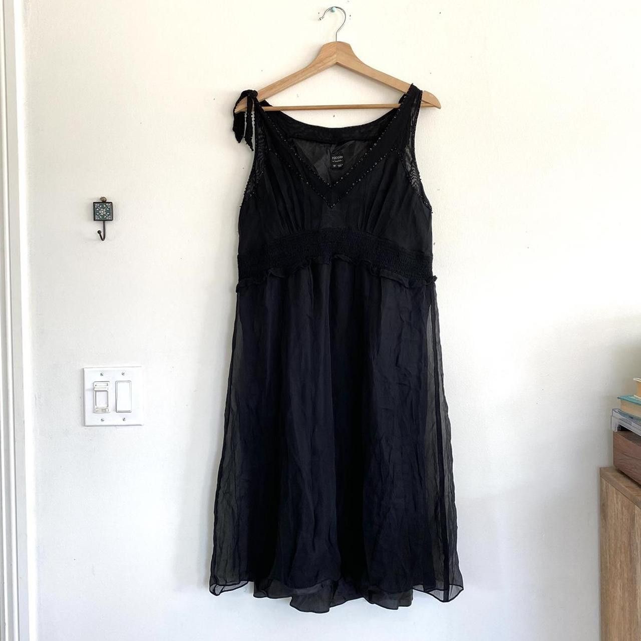 Nicole Miller NICOLE MILLER VINTAGE BLACK 90S BEADED DRESS WOMENS SIZE 10 Size L / US 10 / IT 46 - 2 Thumbnail