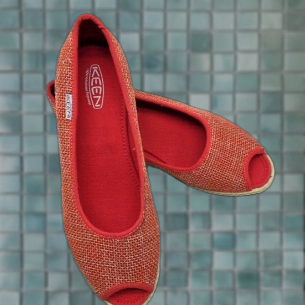 KEEN VINTAGE KEEN Womens Pump Wedge Jute Casual Pumpkin Orange US 10 M Size US 10 / IT 40 - 1 Thumbnail