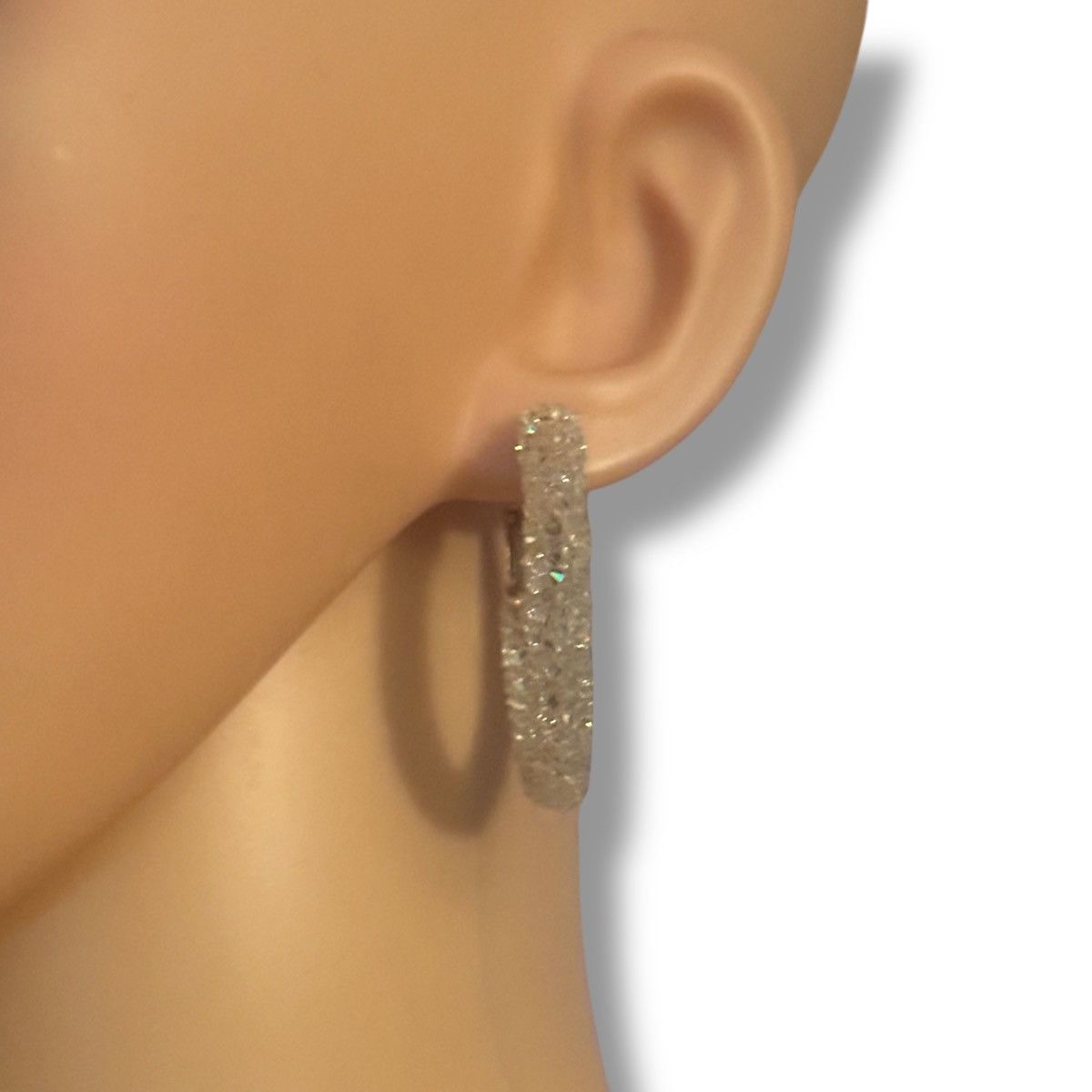 Other Sparkly AB wrapped hoop earrings Size ONE SIZE - 2 Thumbnail