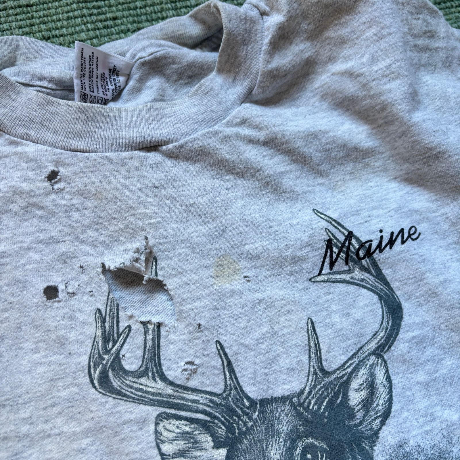 Anvil × Vintage Vintage wrap around print nature tee shirt 1990s distressed Size US XL / EU 56 / 4 - 3 Thumbnail