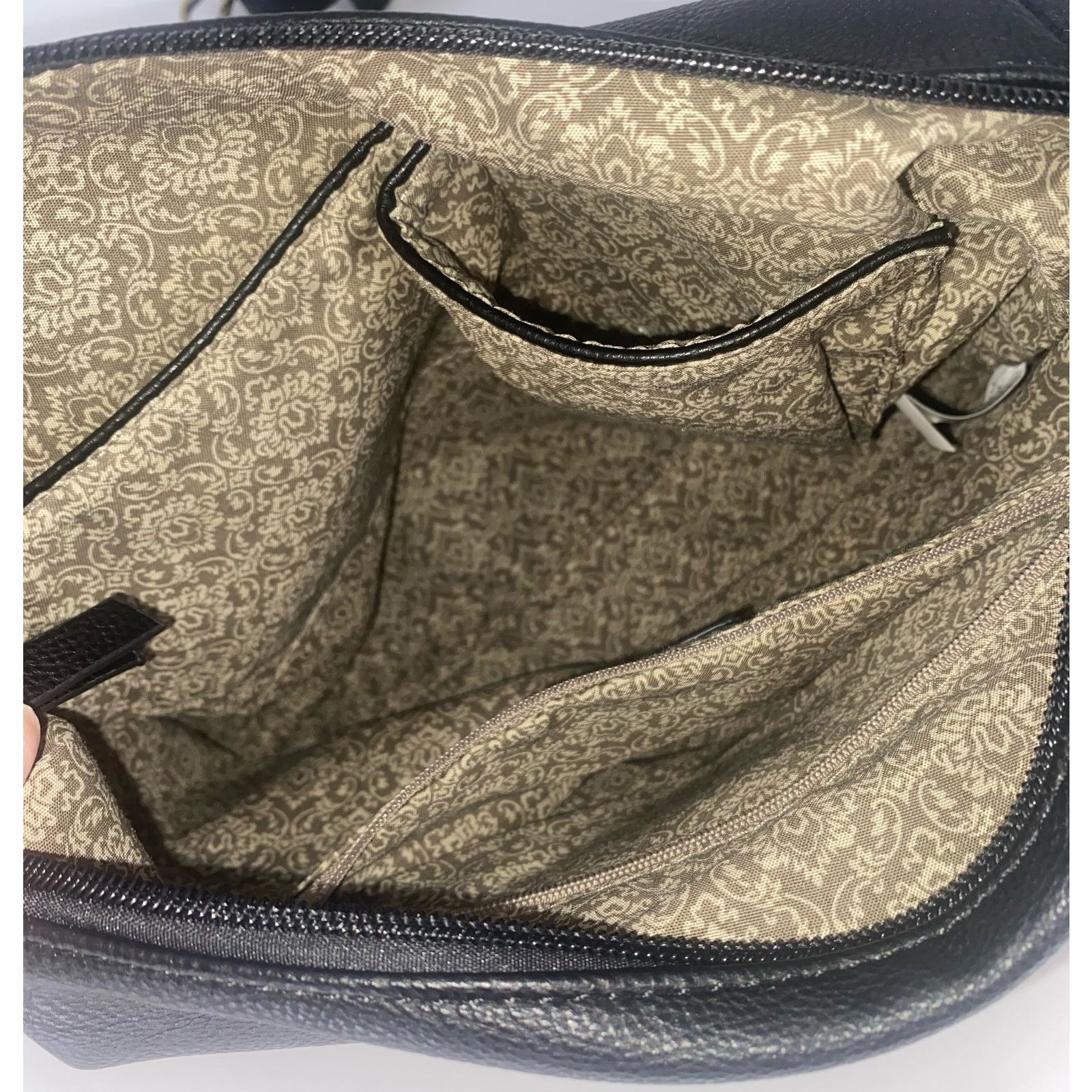 Joya JOY Black Pebbled Leather Adjustable Crossbody Size ONE SIZE - 8 Thumbnail