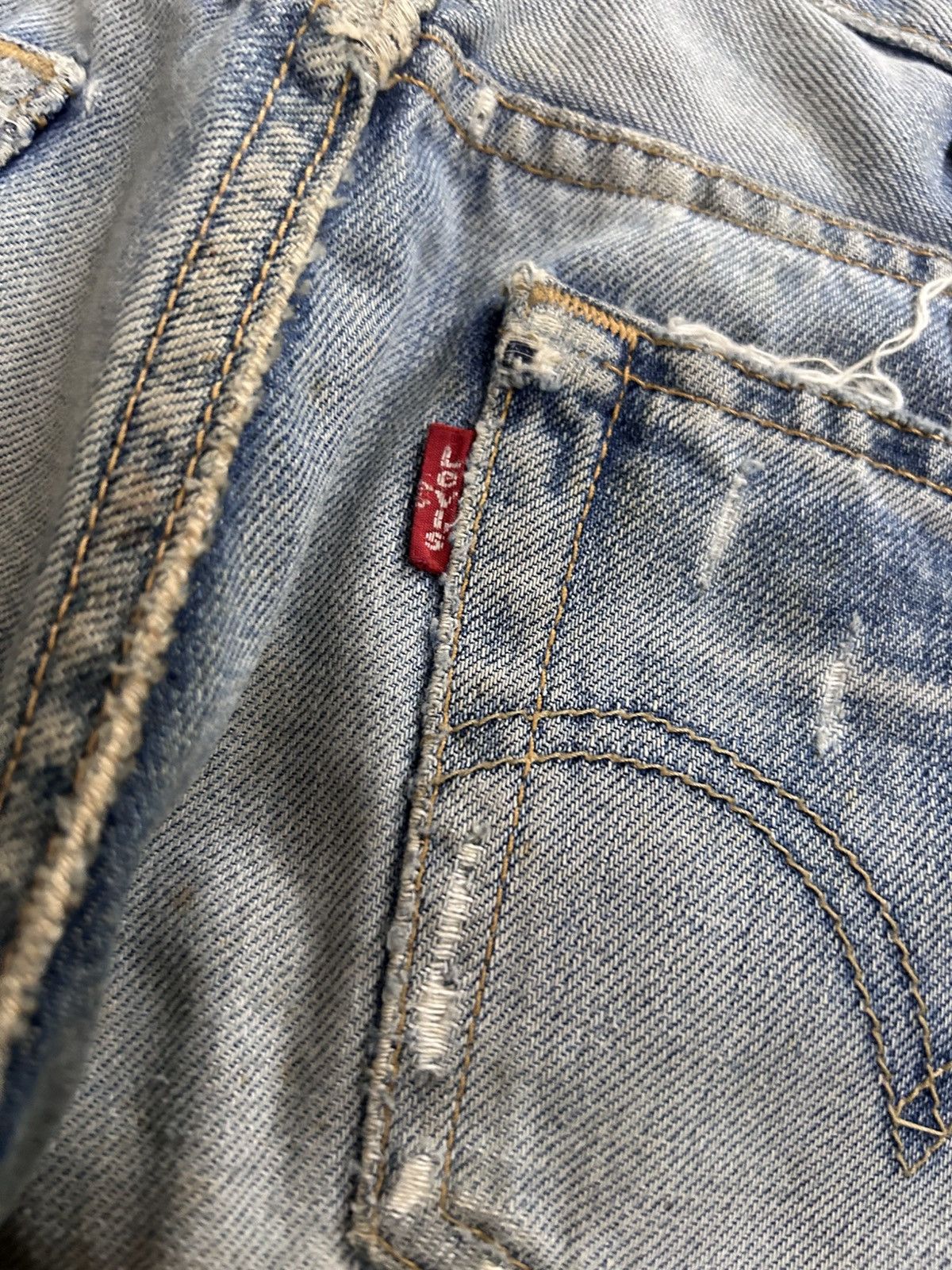 Levi's × Levi's Vintage Clothing × Vintage Vintage LEVI STRAUSS & CO 577 Trashed Distressed Denim Size US 28 / EU 44 - 16 Thumbnail