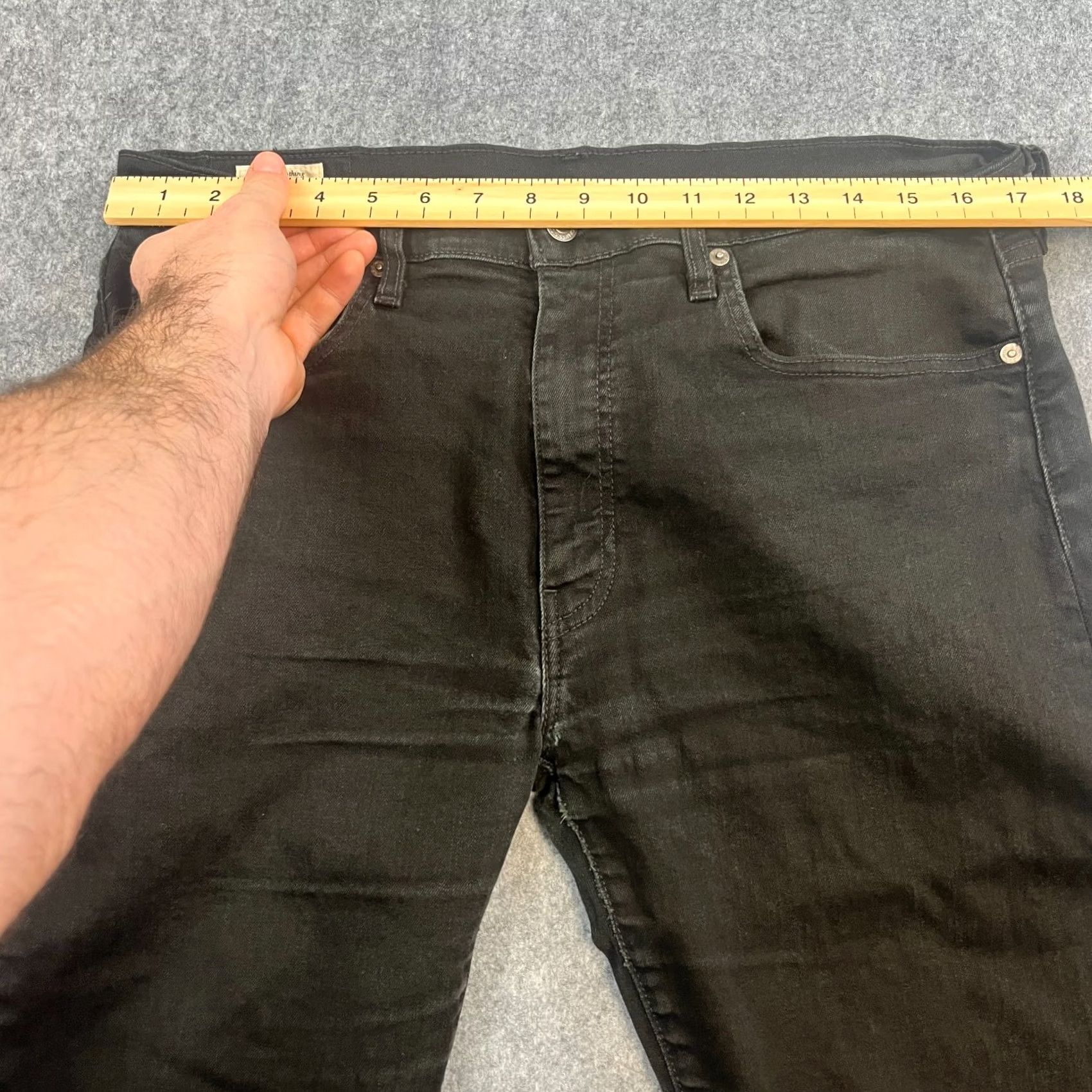 Levi's Levi's 502 Jeans Slim Tapered 36 Regular Dark Wash Black Stretch 5-Pocket Denim Mens Jeans Size US 36 / EU 52 - 6 Thumbnail