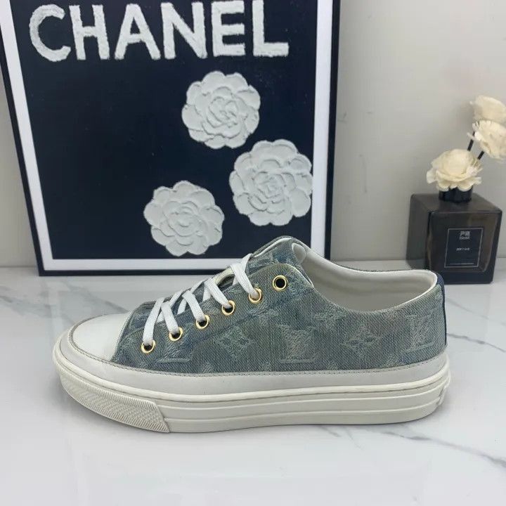 Louis Vuitton Louis Vuitton Stellar Casual Sneakers in Denim Blue -2508 Size US 6 / IT 36 - 5 Thumbnail