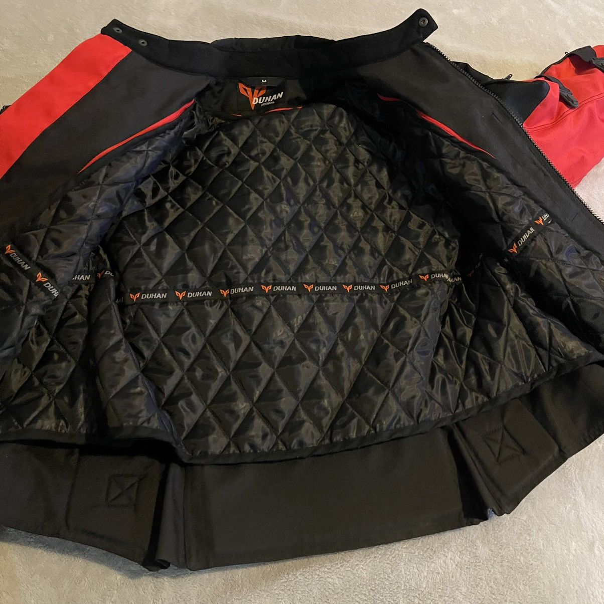 Other Duhan Motor Sports Racing Jacket Mens Medium Red Padded Size US M / EU 48-50 / 2 - 7 Thumbnail