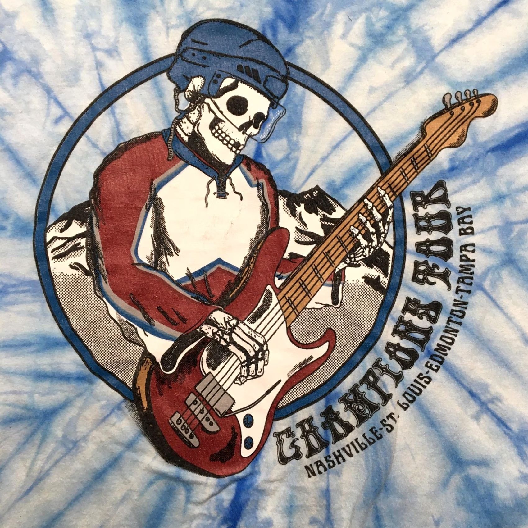 Vintage Barstool Sports Champions Tour Shirt Mens XL Blue Tie Dye Hockey Graphic Tee Size US XL / EU 56 / 4 - 2 Thumbnail