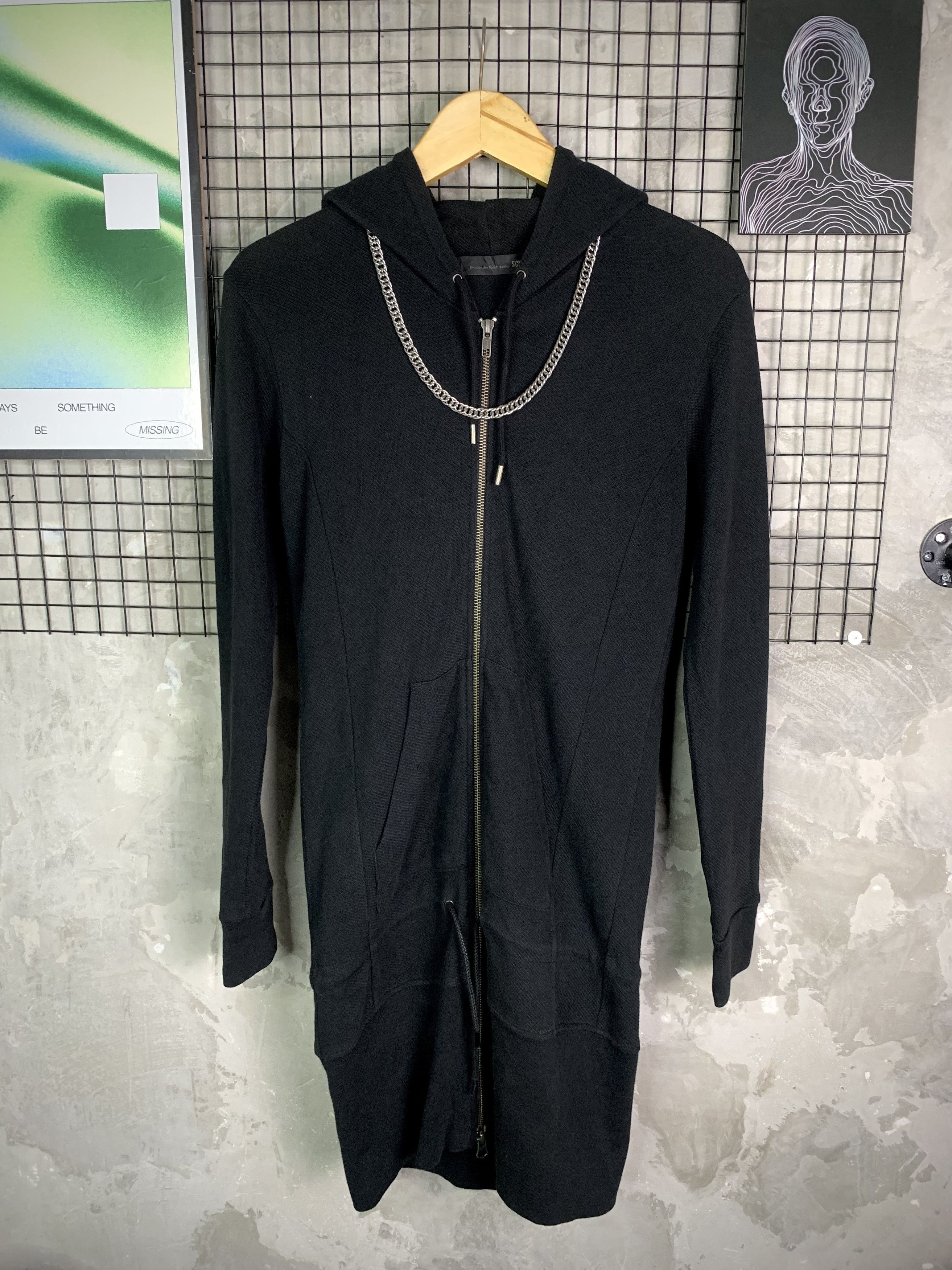 Schlussel Schlussel Longline Gothic Double Zip Up Hoodie Size US S / EU 44-46 / 1 - 1 Thumbnail