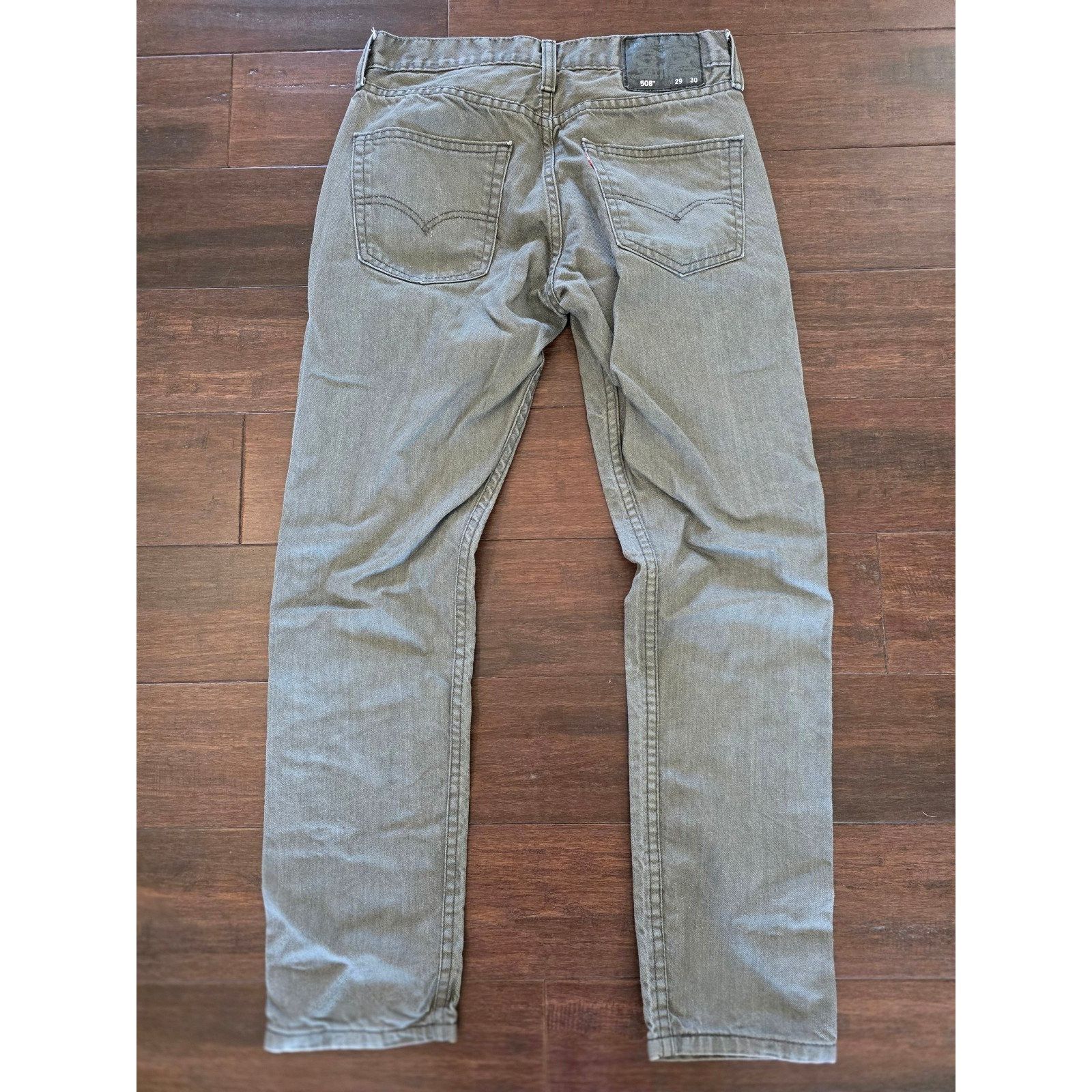 Levi's Levi's 508 Jeans Mens 29 x 30 Gray Regular Taper Fit Lightwe Size US 29 - 4 Thumbnail