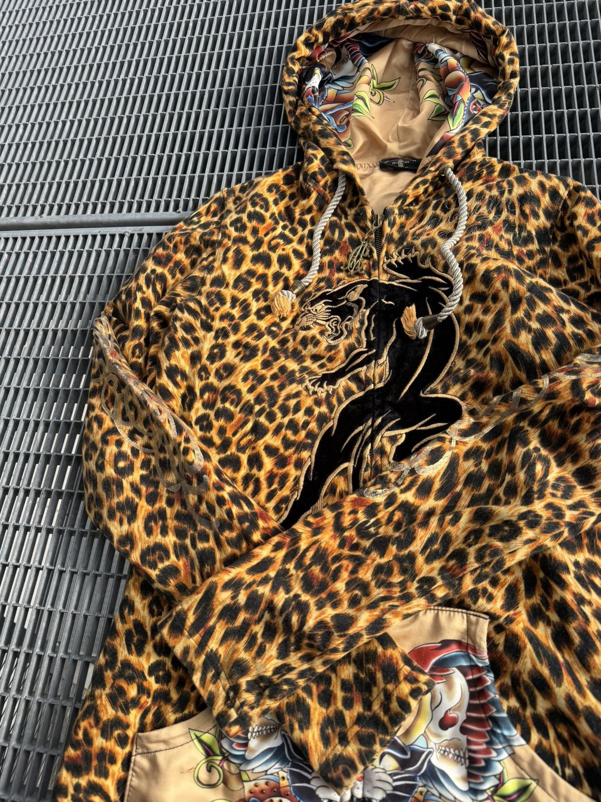 Christian Audigier Vintage Christian Audigier Leopard Y2K Overprinted Zip Size S / US 4 / IT 40 - 11 Thumbnail