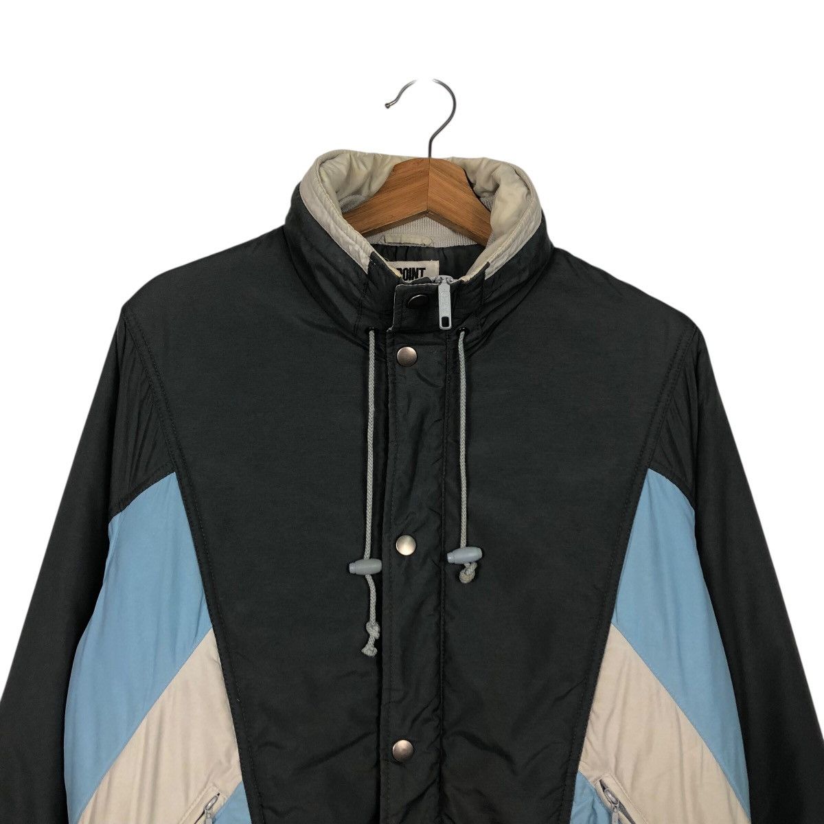 Japanese Brand 📌Vintage Ski Bomber Jacket Point Square Block Design Size US M / EU 48-50 / 2 - 4 Thumbnail