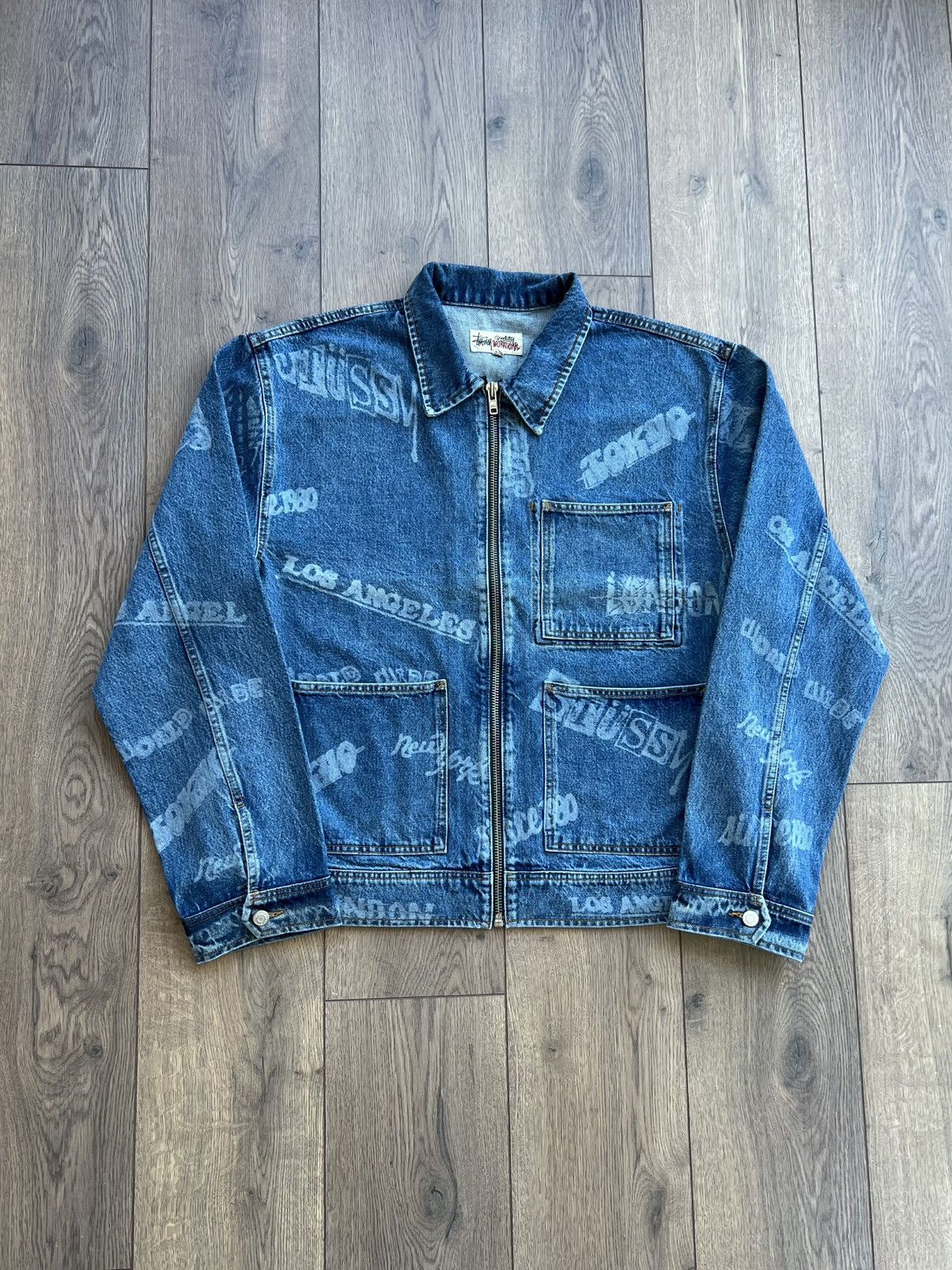 Stussy Stussy x Lance Mountain Denim Work Jacket XL Size US XL / EU 56 / 4 - 1 Thumbnail