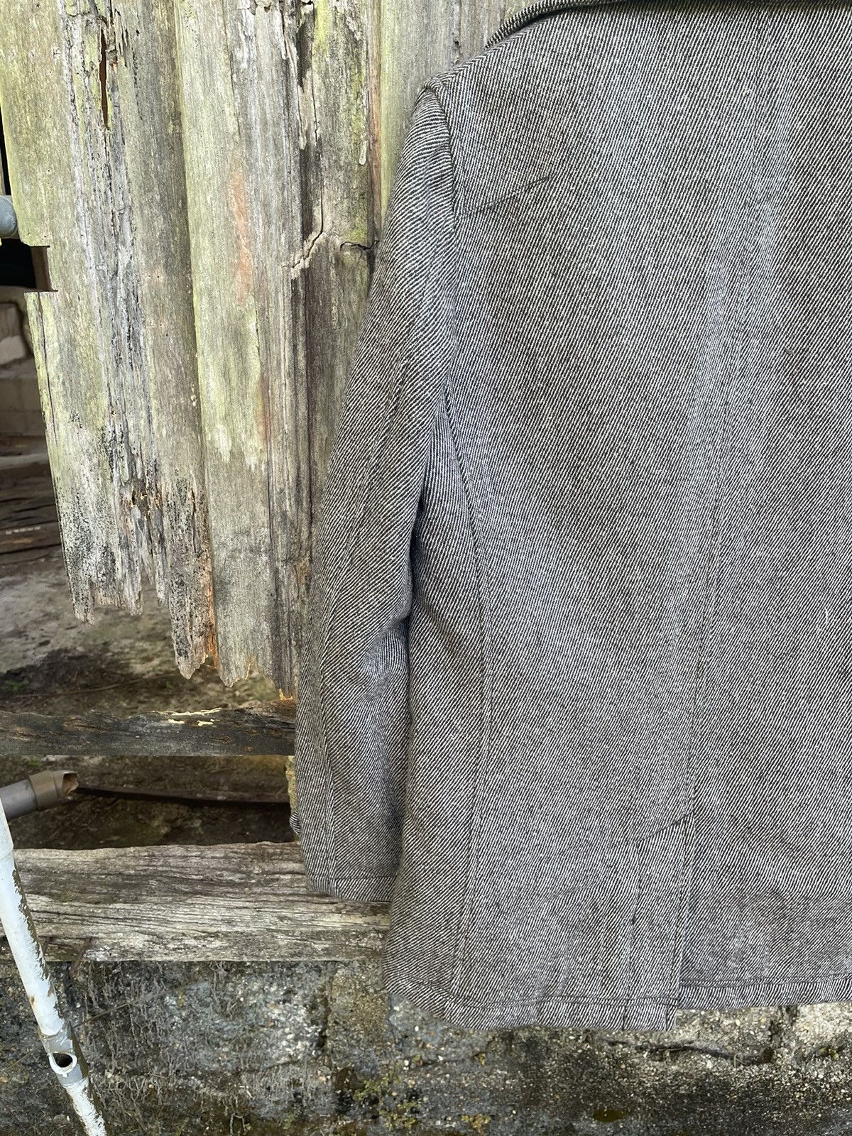 Michel Klein Klein Plus Homme Wool Peacoat - Herringbone Grey - Size 48 Size US M / EU 48-50 / 2 - 12 Thumbnail