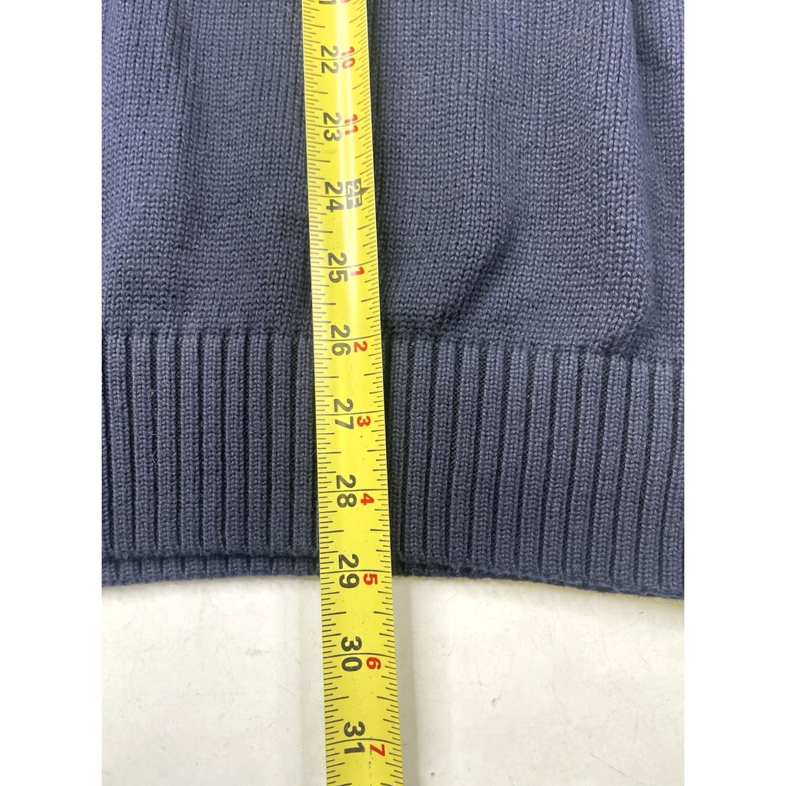 Polo Ralph Lauren VINTAGE? Polo Ralph Lauren Navy Blue Red Pony 1/4 Zip Knit Sweater Men XL Shirt Size US XL / EU 56 / 4 - 6 Thumbnail