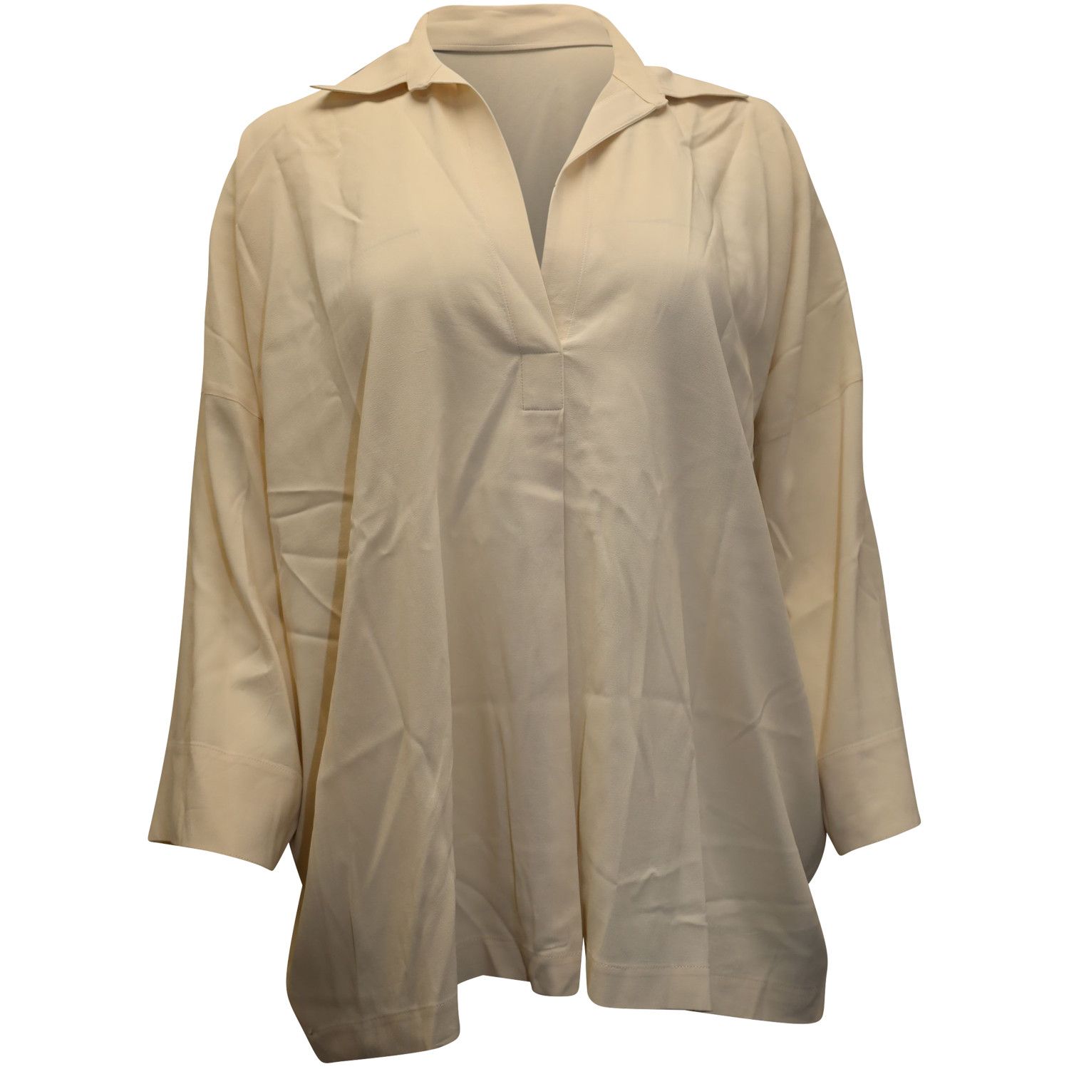 Vince Vince Long Sleeve Flowy Blouse in Beige Viscose Size XS / US 0-2 / IT 36-38 - 1 Thumbnail