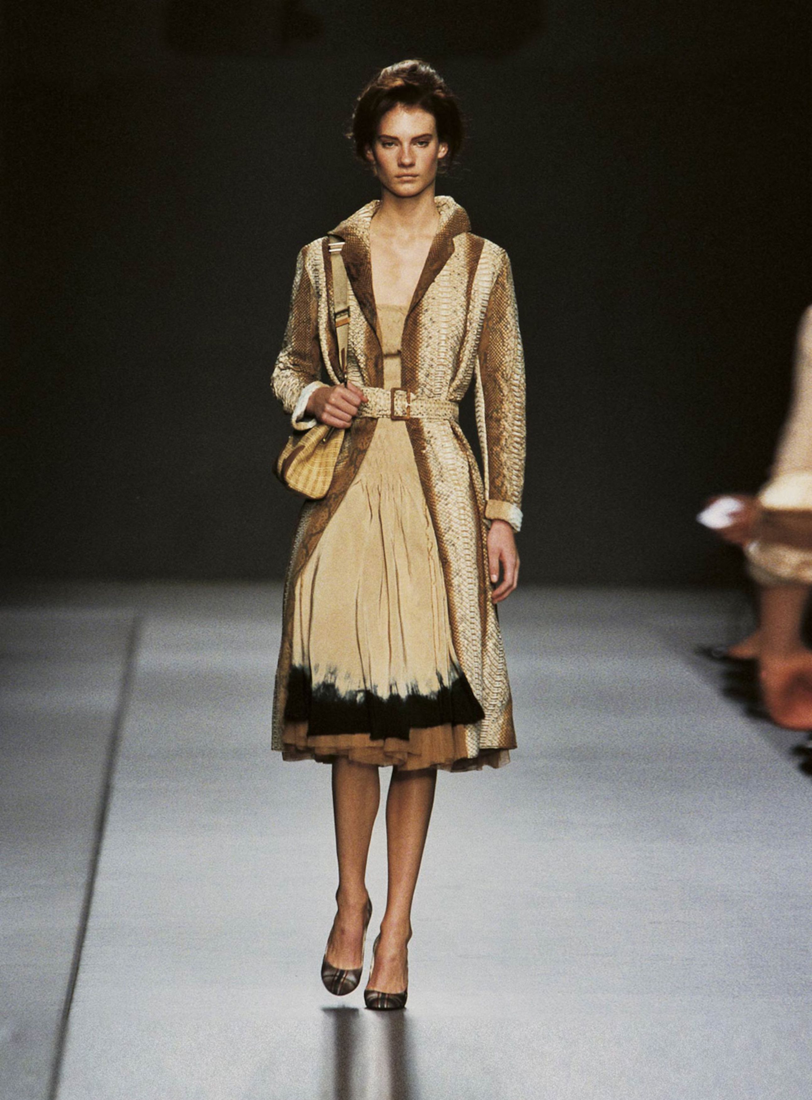 Prada S/S 2004 REAL PYTHON SKIN LEATHER SHORT BELTED JACKET Size L / US 10 / IT 46 - 11 Thumbnail