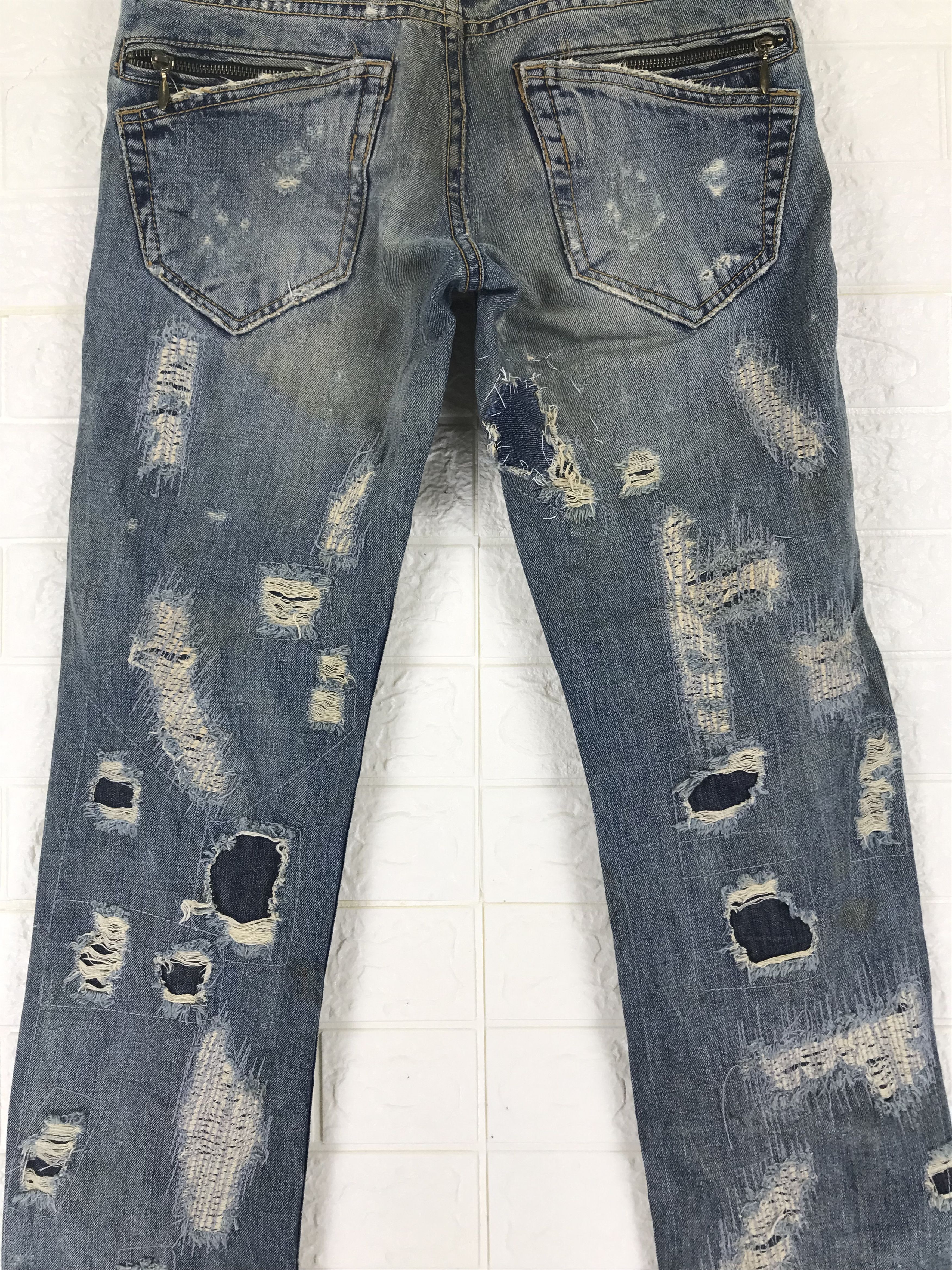If Six Was Nine Vintage Japanese Distressed Design Jeans Size US 31 - 7 Thumbnail