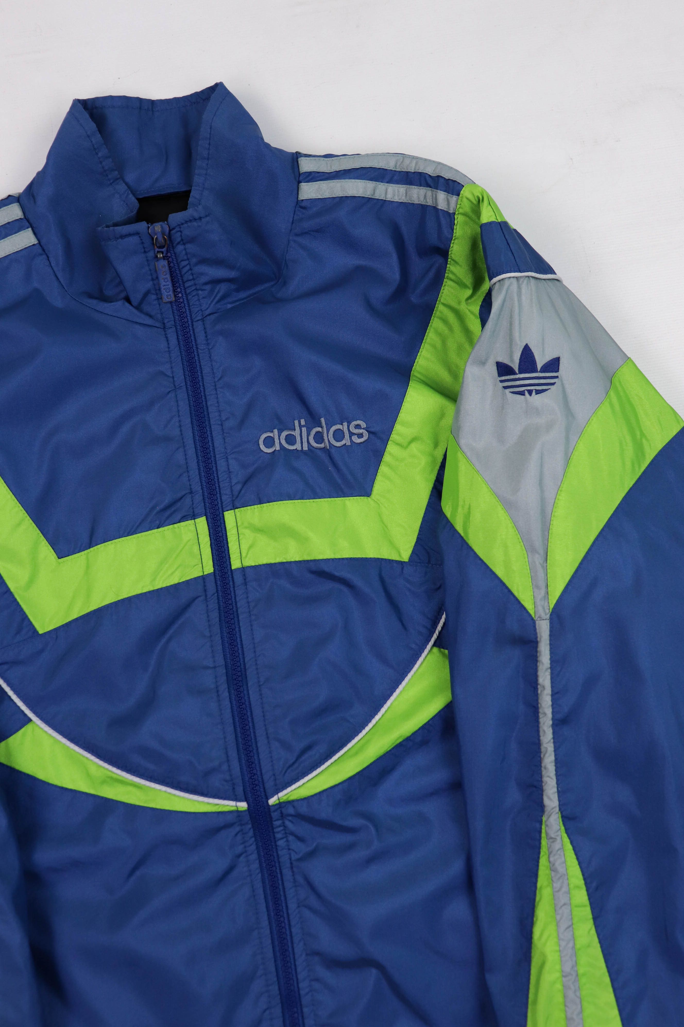Adidas Adidas Vintage Stripes Oversized Nylon Track Zip Jacket Size US XL / EU 56 / 4 - 8 Thumbnail