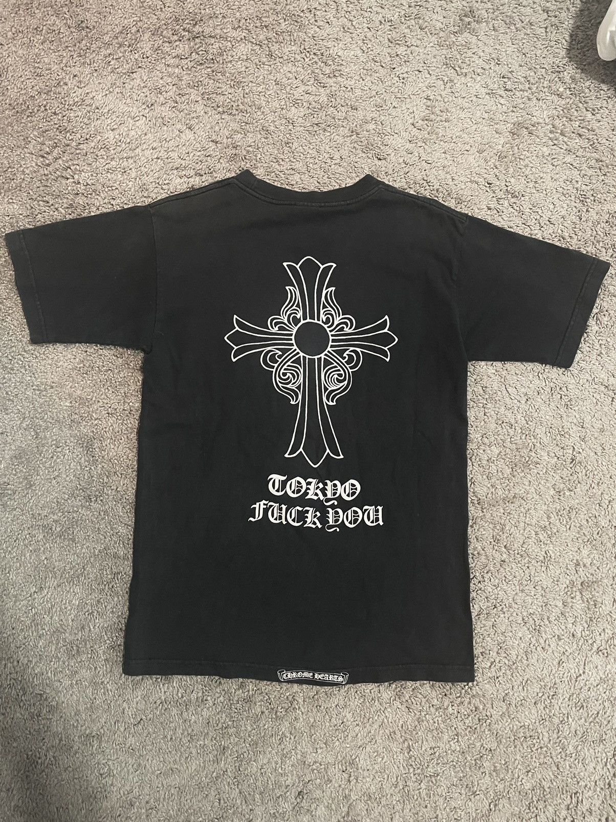 Pre-owned Chrome Hearts Tokyo Fuck You Cross T-shirt In Black