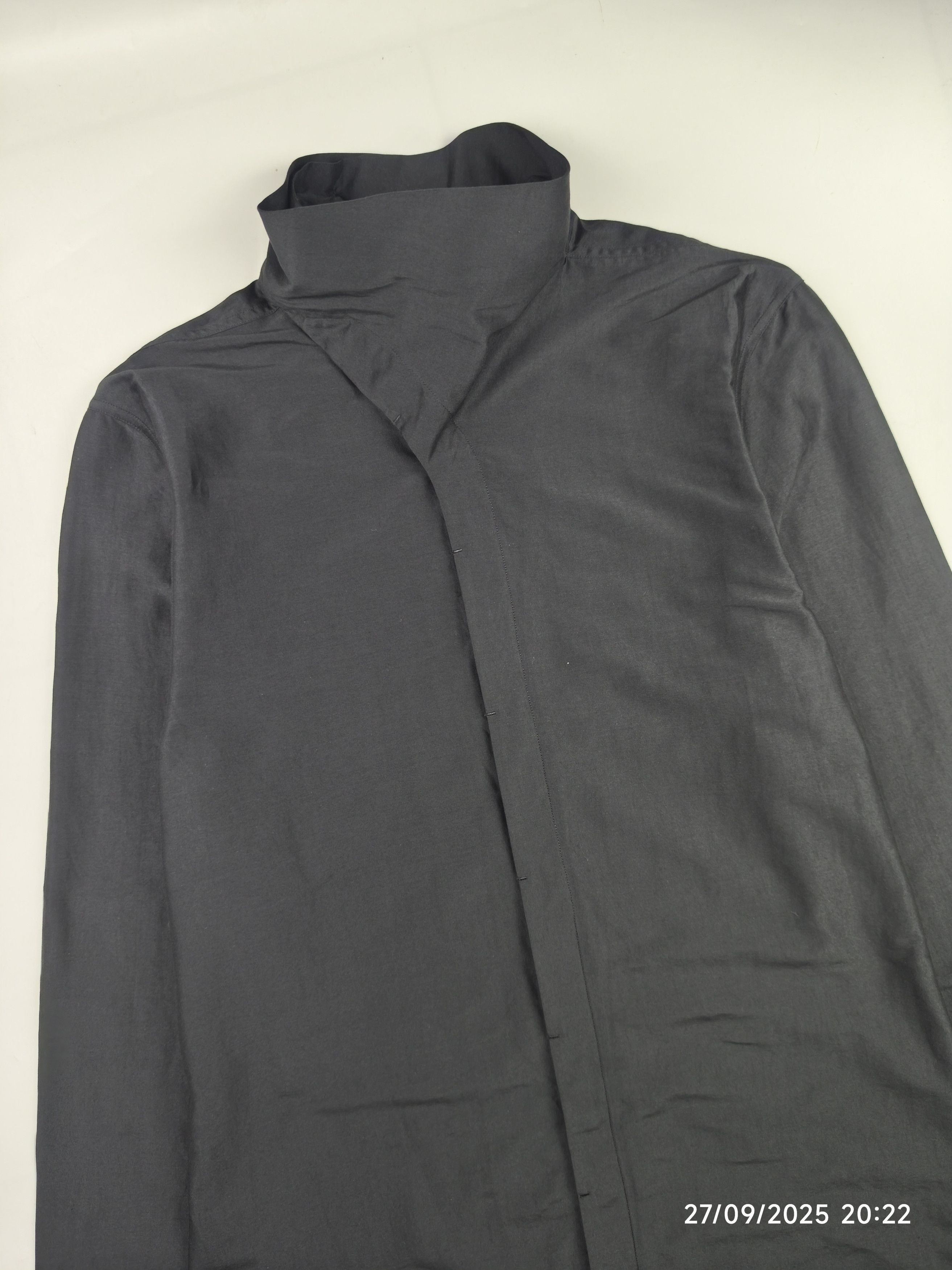 Rick Owens Rick owens mainline cyclops S/S 16 highneck silk shirt Size US M / EU 48-50 / 2 - 2 Thumbnail