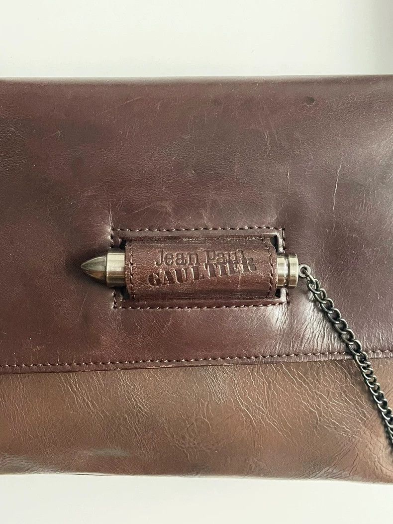 Jean Paul Gaultier Jean Paul Gaultier Bullet Buckle Leather Shoulder Bag 2504- Size ONE SIZE - 3 Thumbnail