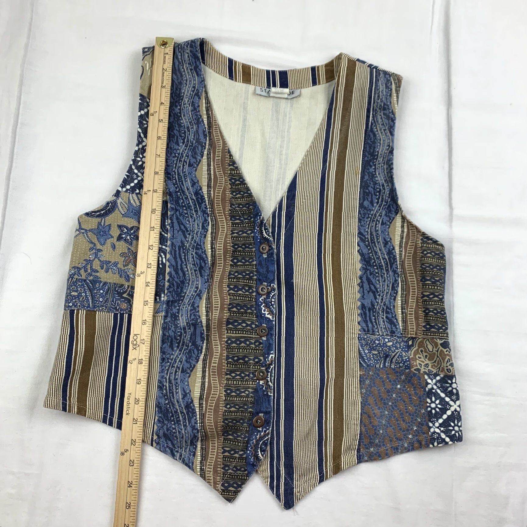 Vintage VINTAGE Stampede Western Vest Womens Medium Casual Cotton 80s 90s American Cowboy Size M / US 6-8 / IT 42-44 - 5 Thumbnail