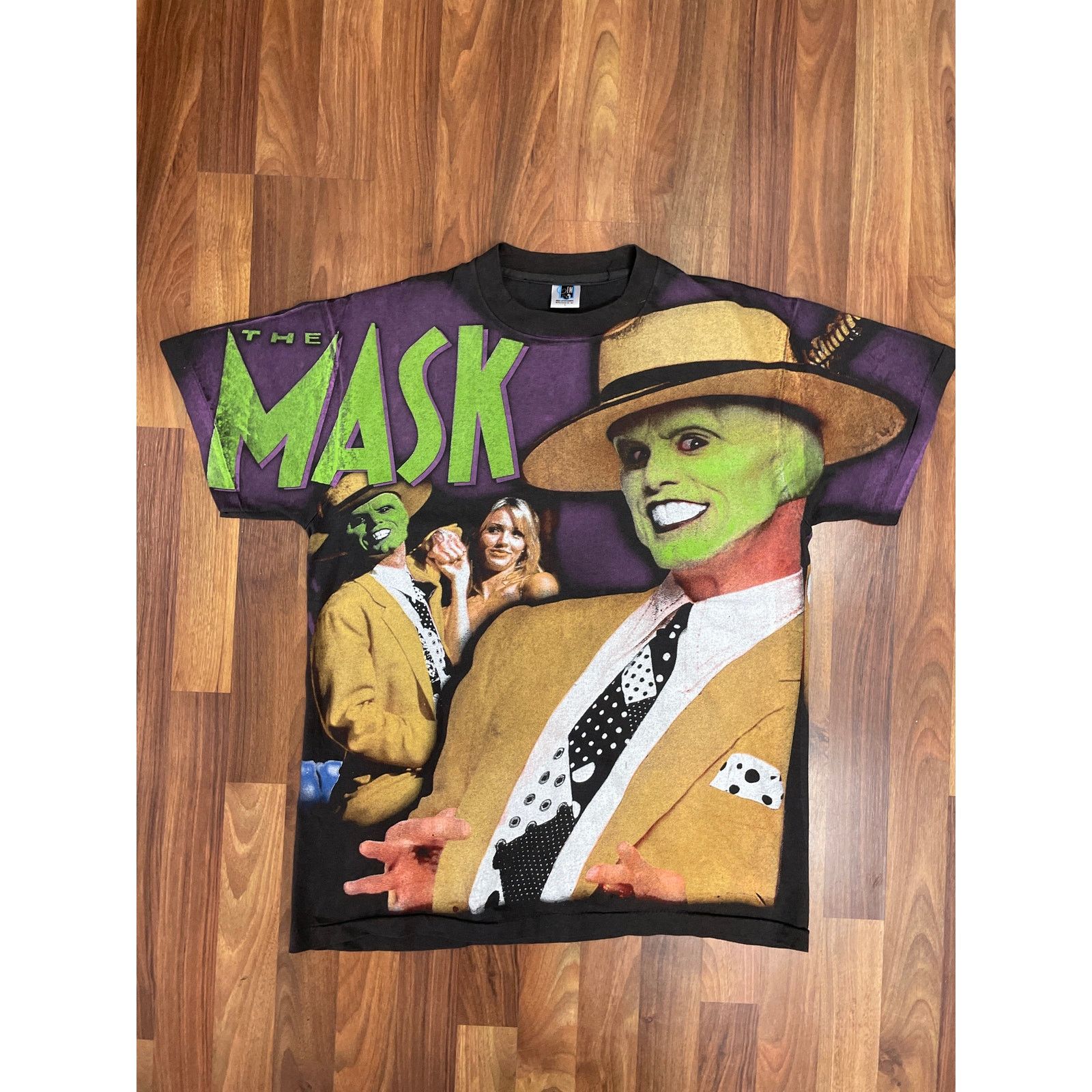 Vintage The Mask All Over Print Movie Promo Tee L Size US L / EU 52-54 / 3 - 1 Thumbnail