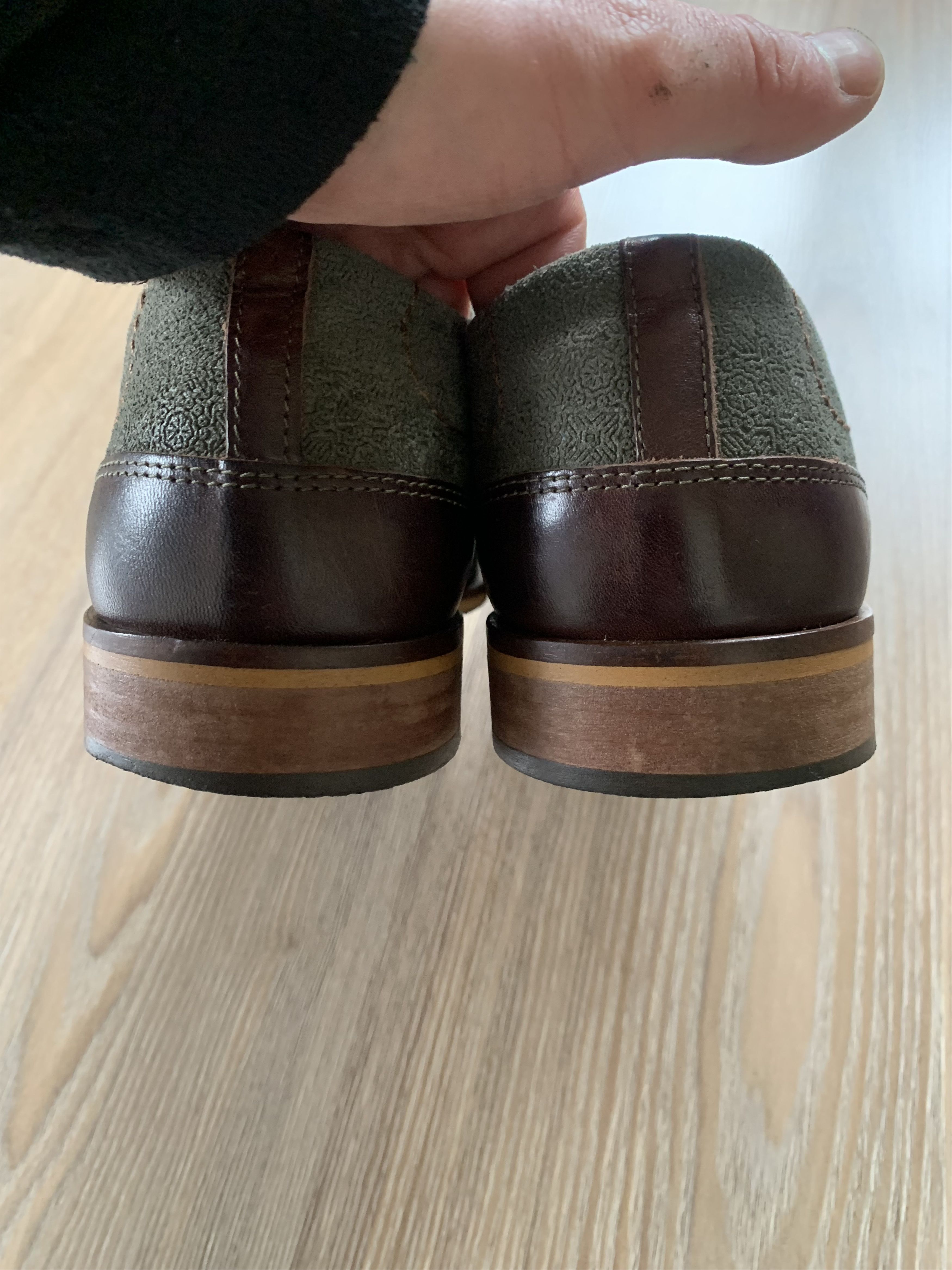 Handmade Hand Crafted Men's Embossed Suede Oxford Shoes Size US 10 / EU 43 - 10 Thumbnail