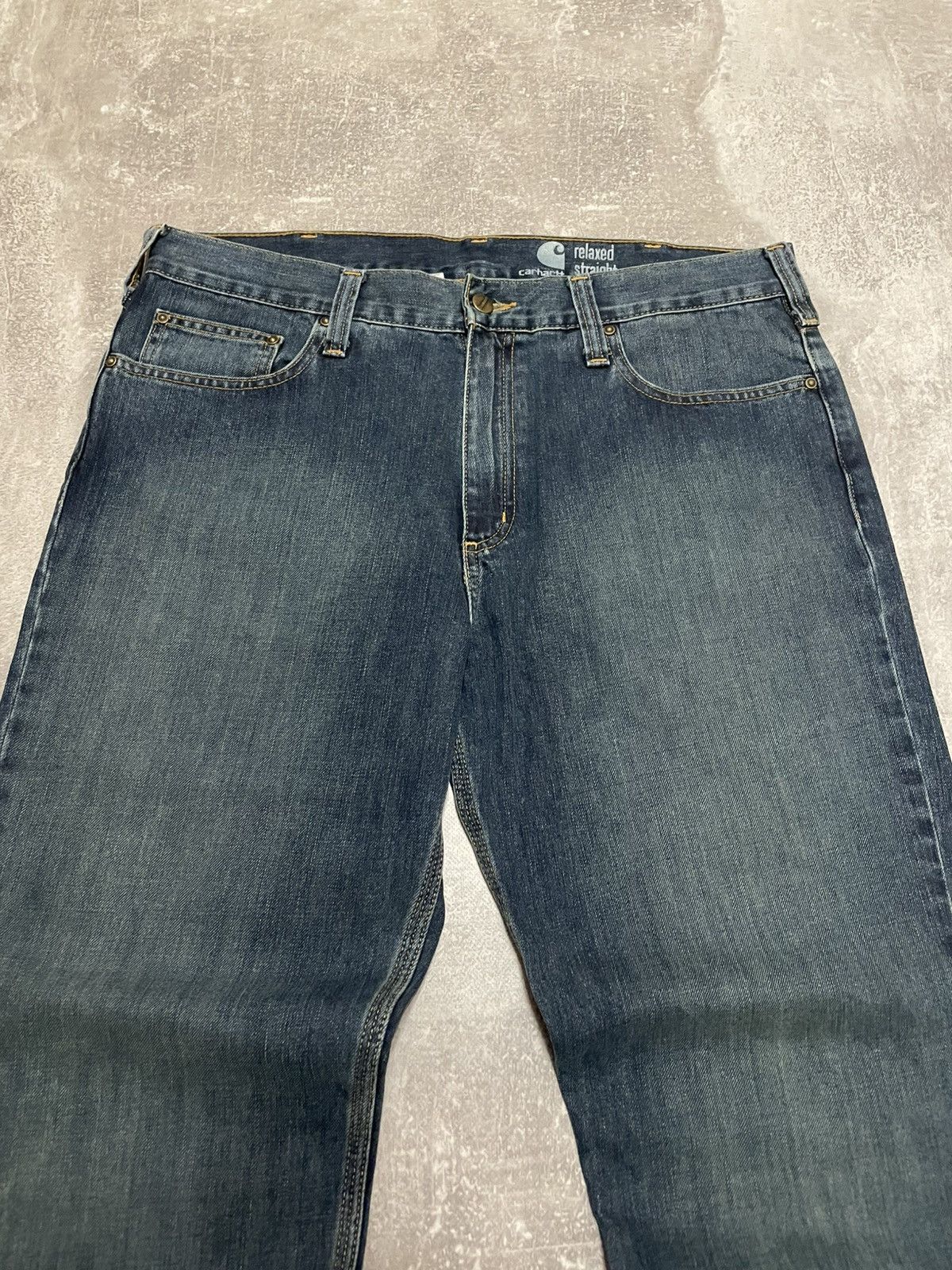 Carhartt × Denime × Vintage Vintage Carhartt Relaxed Straight Denim Jeans 36/34 Size US 36 / EU 52 - 10 Thumbnail