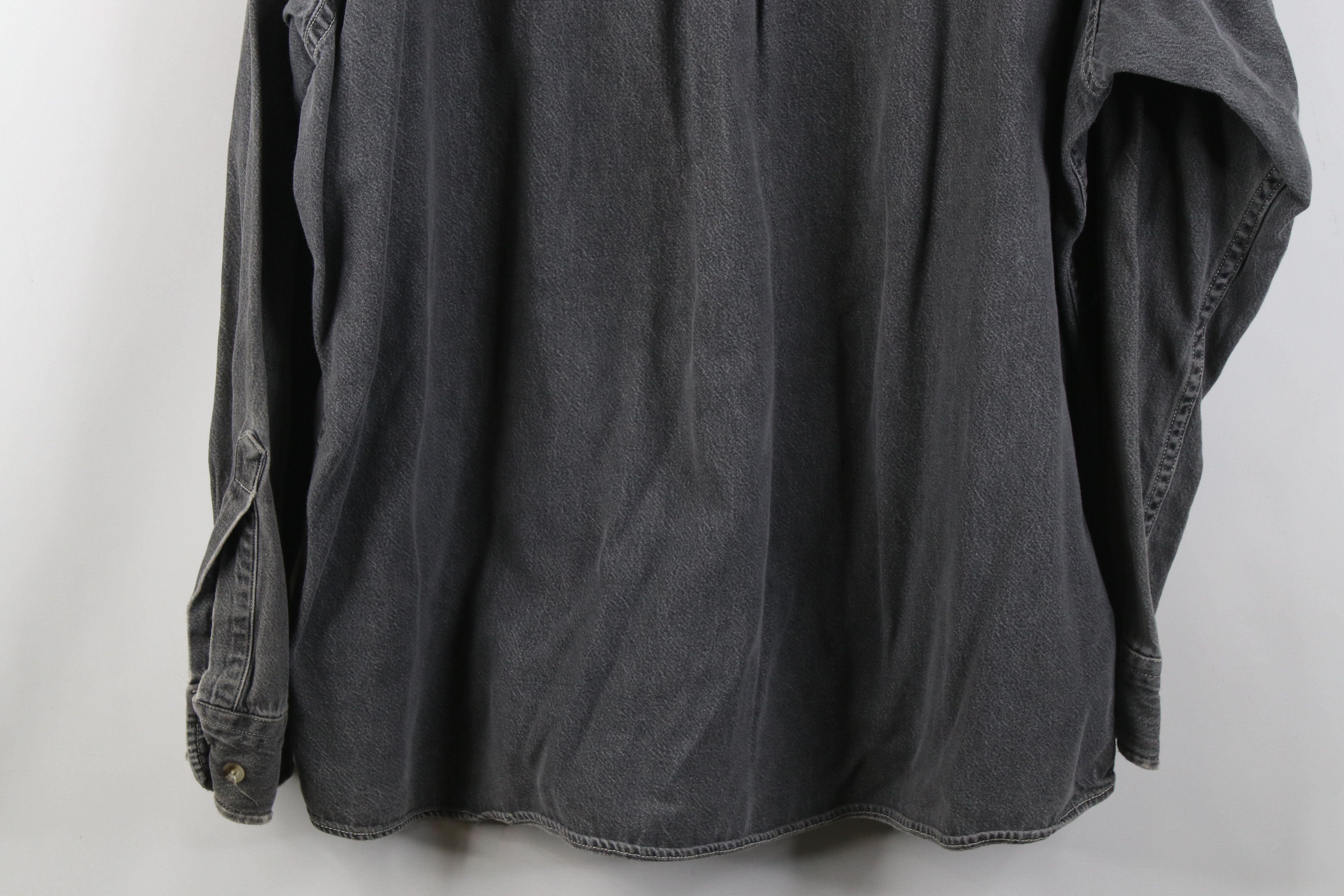 Timberland Vintage 90s Timberland Baggy Stonewash Denim Button Shirt Size US XL / EU 56 / 4 - 15 Thumbnail