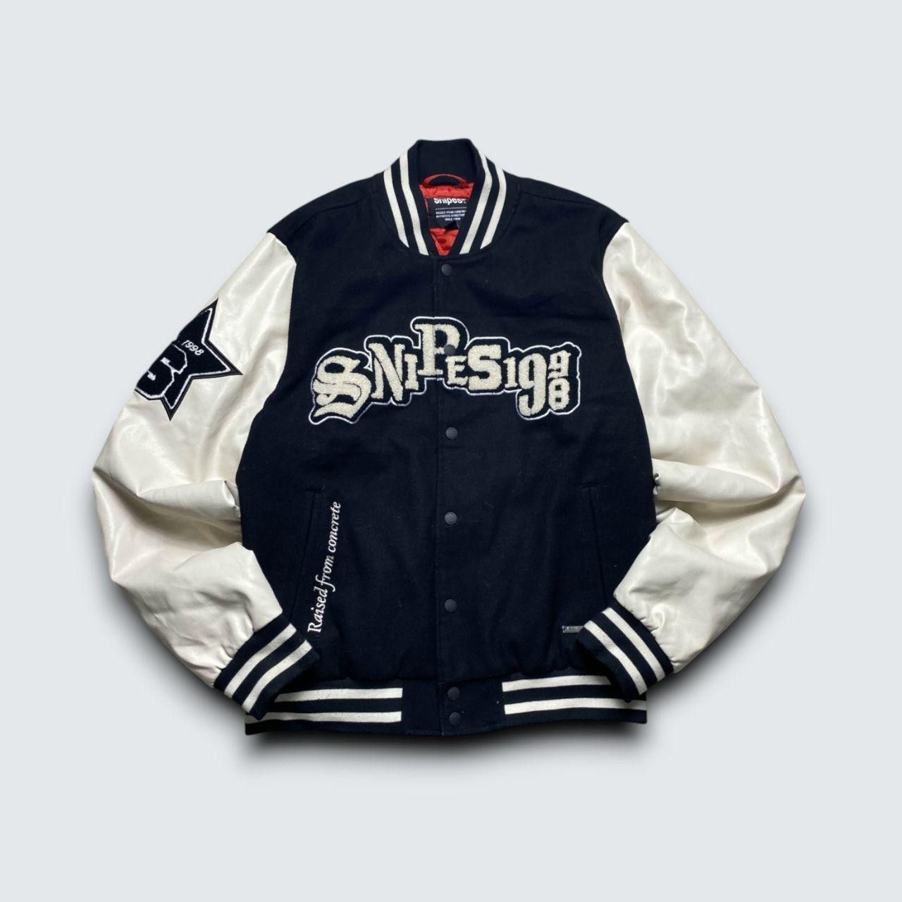 Snipes 00s Snipes Embroidered Varsity Jacket Black/White M Size US M / EU 48-50 / 2 - 1 Thumbnail