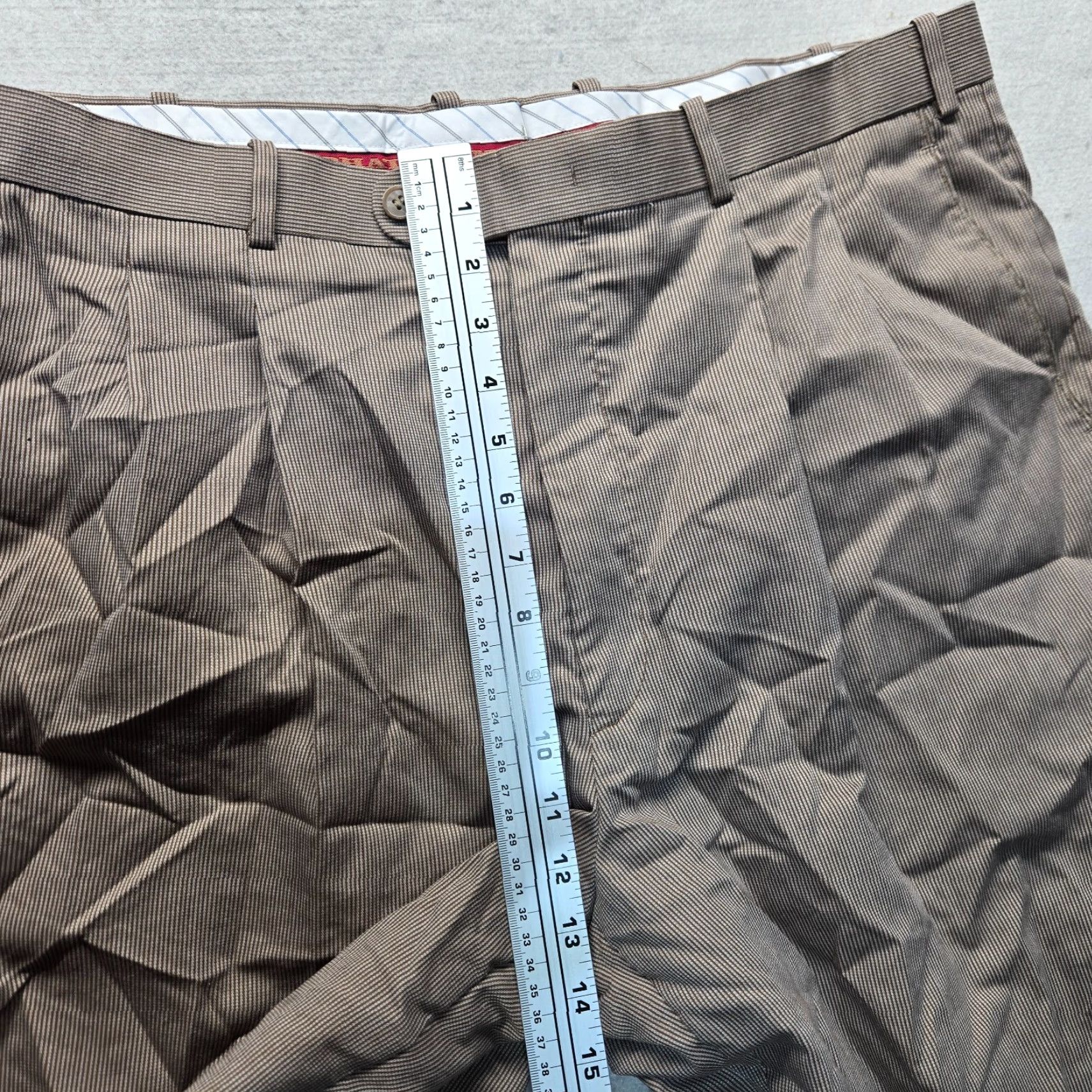 Phat Farm Phat Farm Pants Dress Pants Men 40x30 Brown Polyester Rayon Knit Pleated Regular Straight Vintage No Size US 40 / EU 56 - 5 Thumbnail