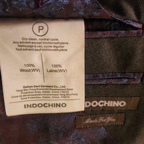 Indochino Indochino men's 100%wool sport coat jacket blazer 44R Size 44R - 5 Thumbnail