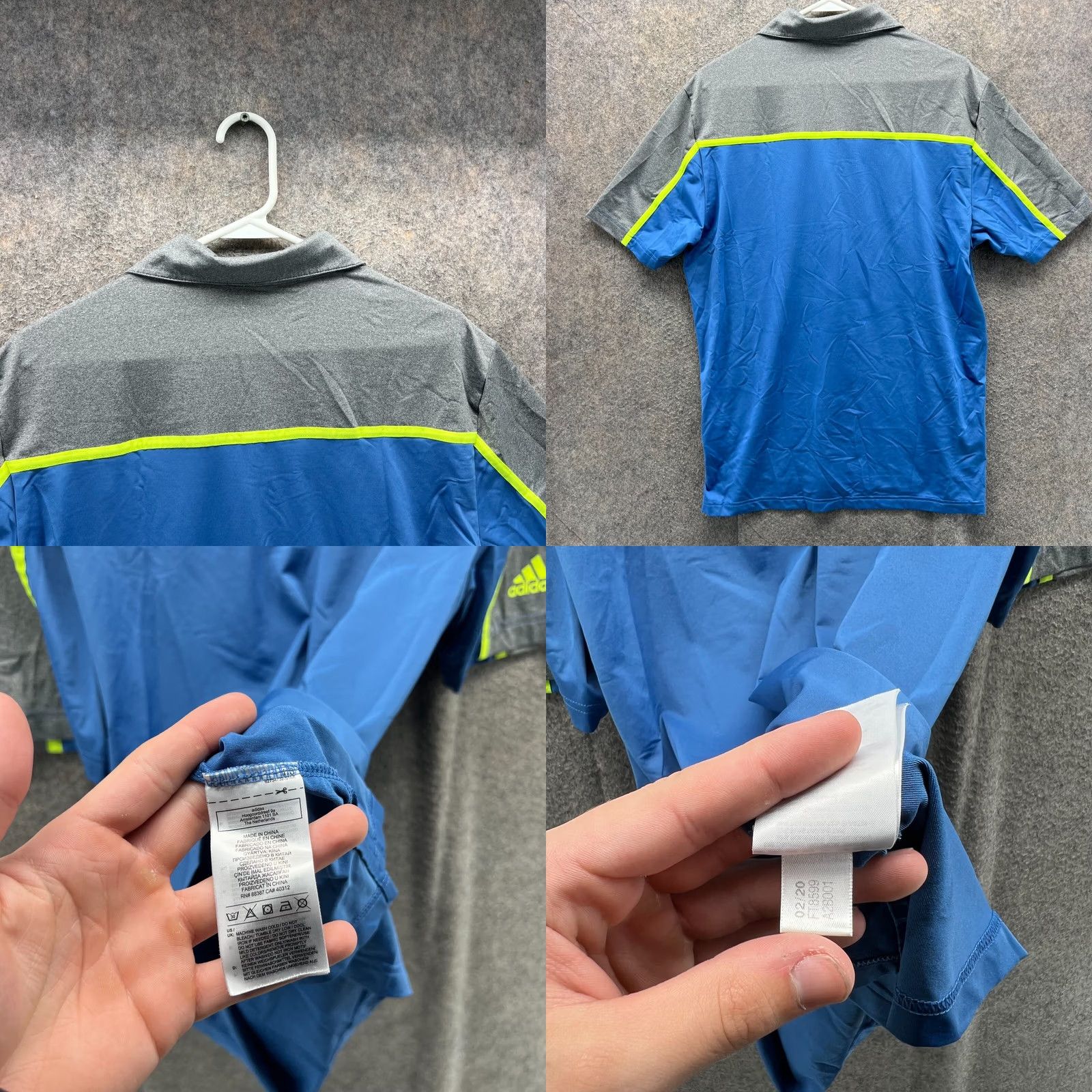 Adidas Adidas Polo Shirt Mens Medium Gray Blue Knit Golf Golfer Athletic Preppy Trefoil Shirt Polo Short Sleeve Casual Activewear Size US M / EU 48-50 / 2 - 8 Thumbnail