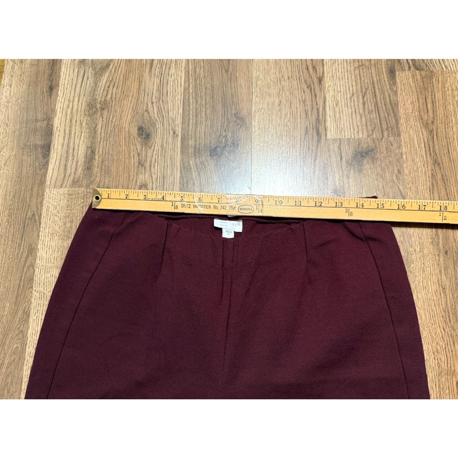 J. Jill J. Jill Pants Women's Medium Red Pull On Ponte Slim Leg High Rise Casual Color Ponte Slim Leg High Rise Womens Size 32" / US 10 / IT 46 - 7 Thumbnail