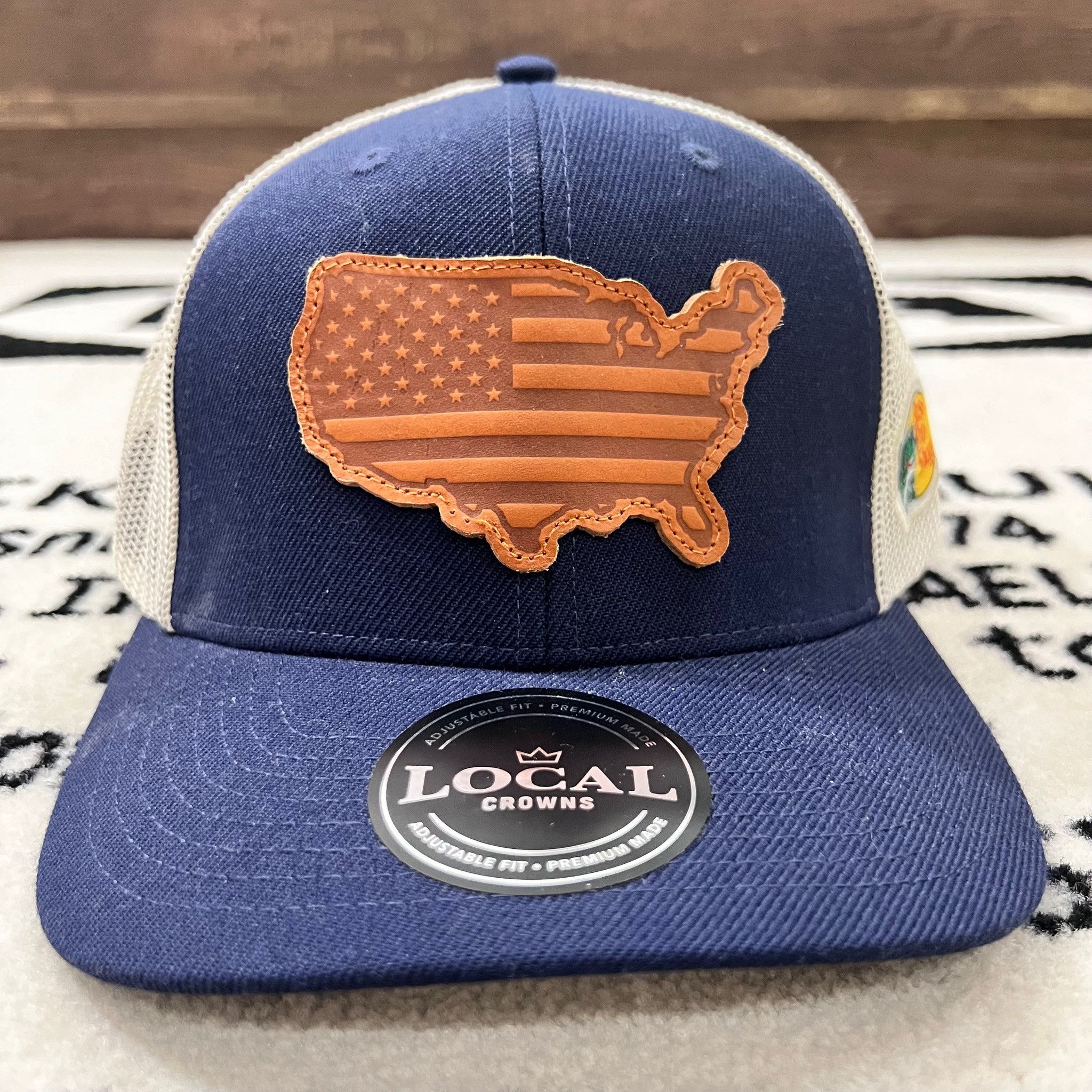 Bass Pro Shops Bass Pro Shops Local Crowns Leather Patch American Flag ...