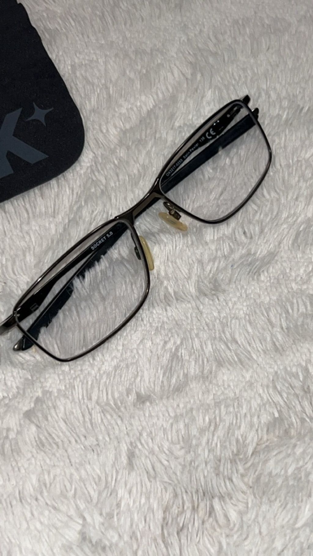 Oakley Women's Oakley Socket 5.0 Pewter Black Glasses One Size Size ONE SIZE - 1 Thumbnail