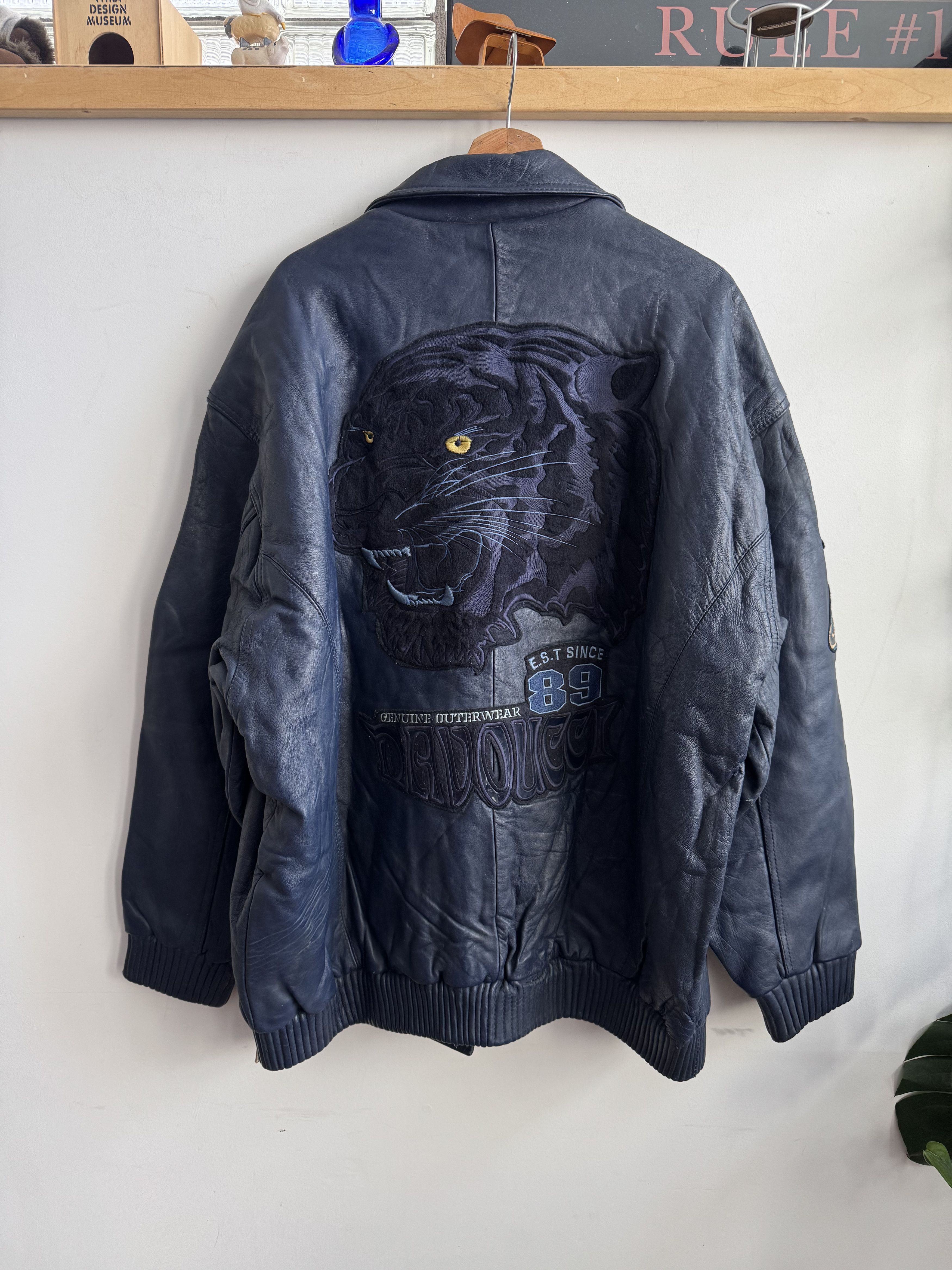 Vintage y2k Davoucci Hiphop Leather Jacket Size 3XL Size US XXL / EU 58 / 5 - 1 Thumbnail