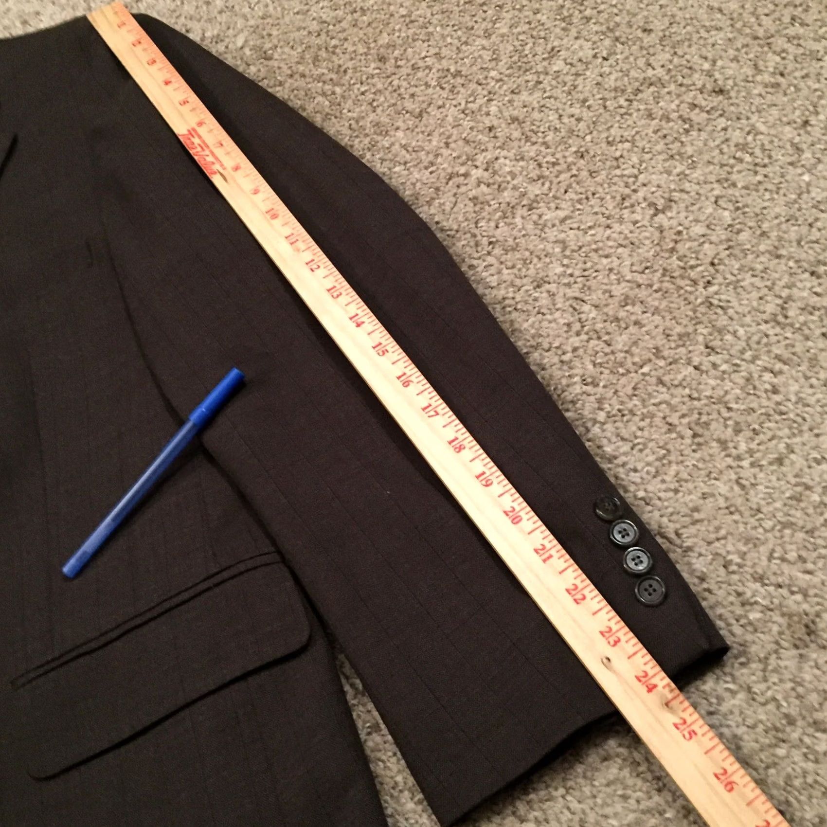 Haggar Haggar Blazer Mens 44 Brown Plaid Two-Button Polyester Wool Blend Jacket Coat Regular Size 44 Mens Notch Lapel Vintage? No Size 44R - 3 Thumbnail