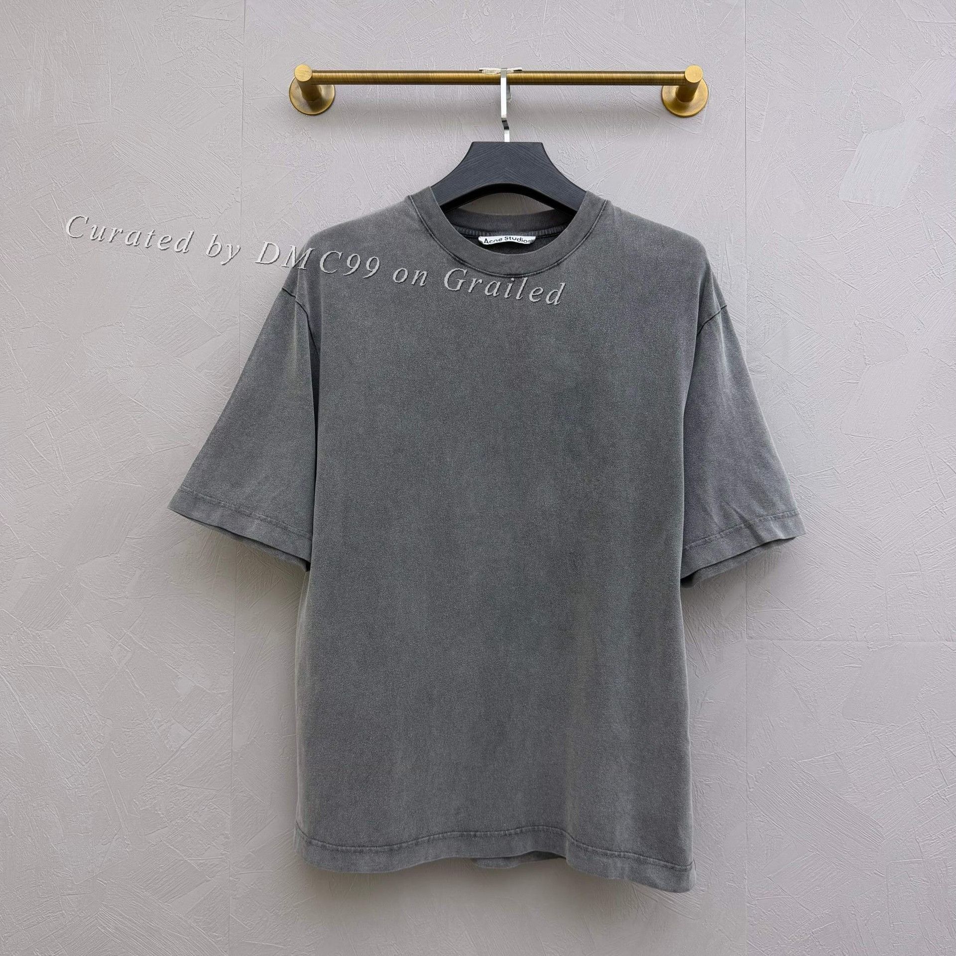 Acne Studios Acne Studios New Cement Gray Logo T-Shirt Size US S / EU 44-46 / 1 - 1 Thumbnail