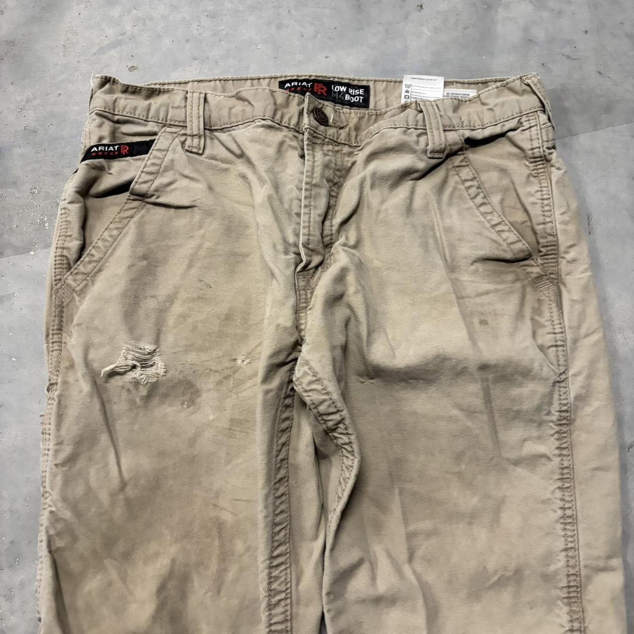 Japanese Brand × Vintage Crazy Vintage Y2K/2000s Khaki Tan Streetwear Workwear Carpenter Pants! Size US 34 / EU 50 - 5 Thumbnail