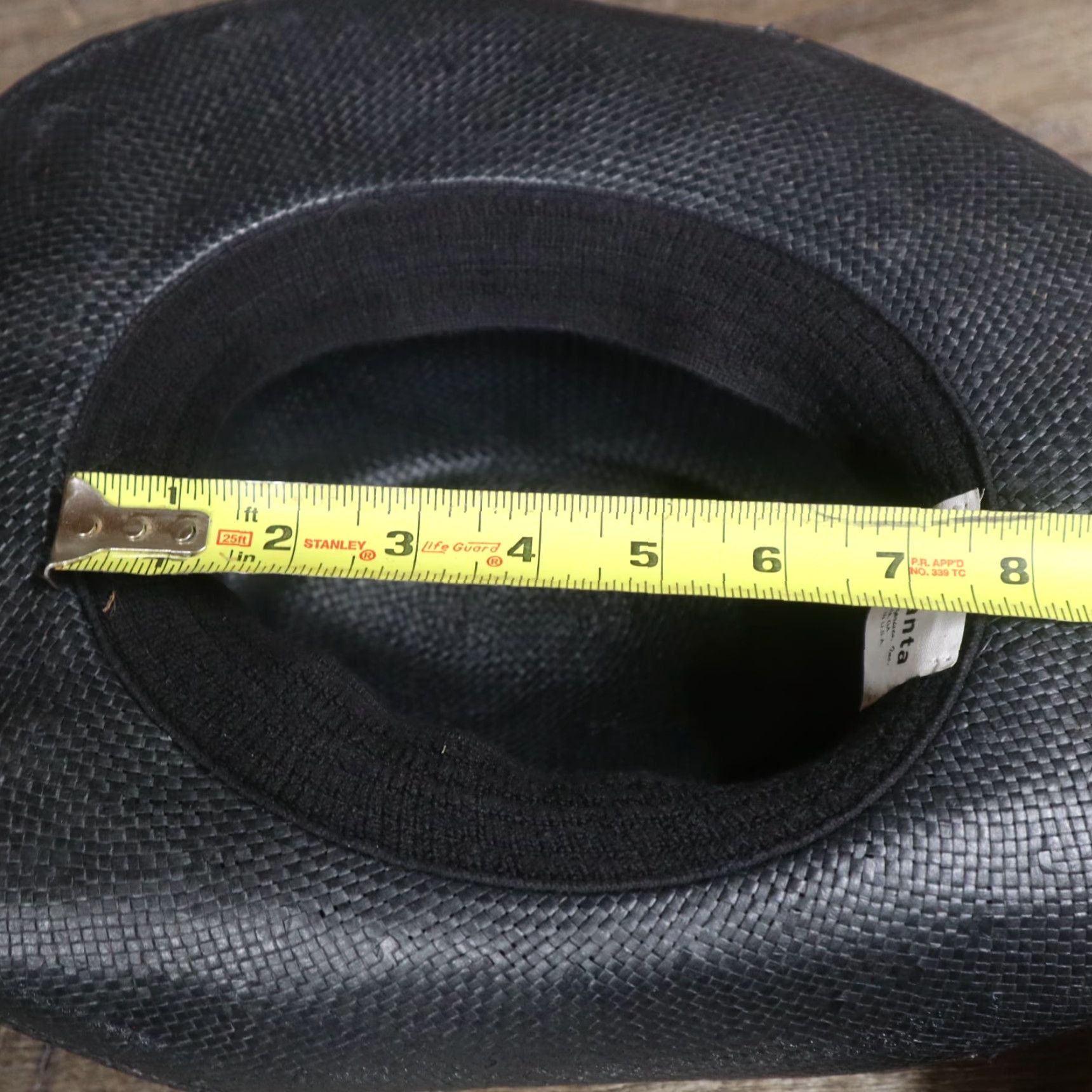 Vintage VINTAGE Hatlanta Wide Brim Straw Hat Women's One Size Black Beaded Band Summer Accessories Size ONE SIZE - 6 Thumbnail