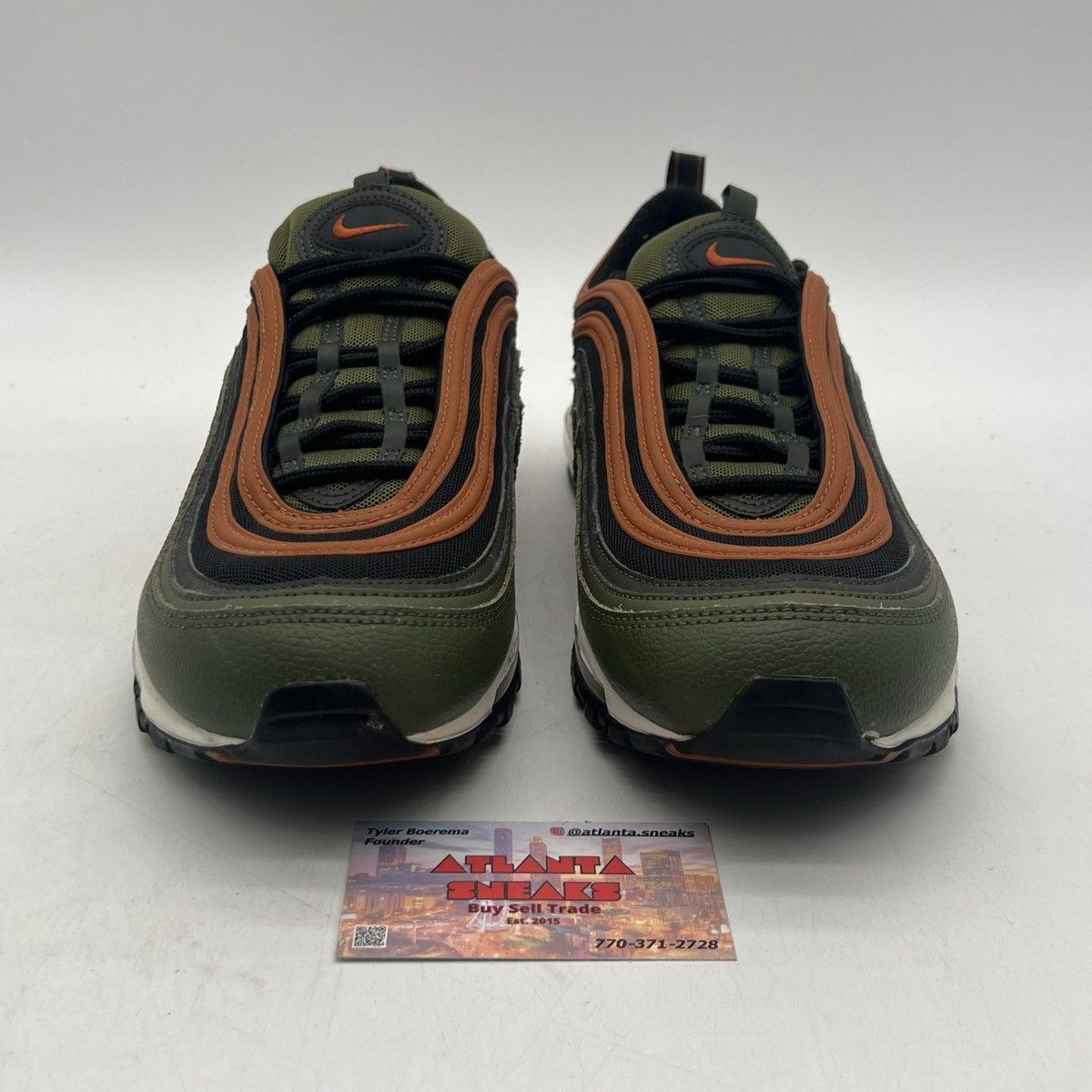 Nike Air max 97 black olive Size US 12 / EU 45 - 2 Thumbnail