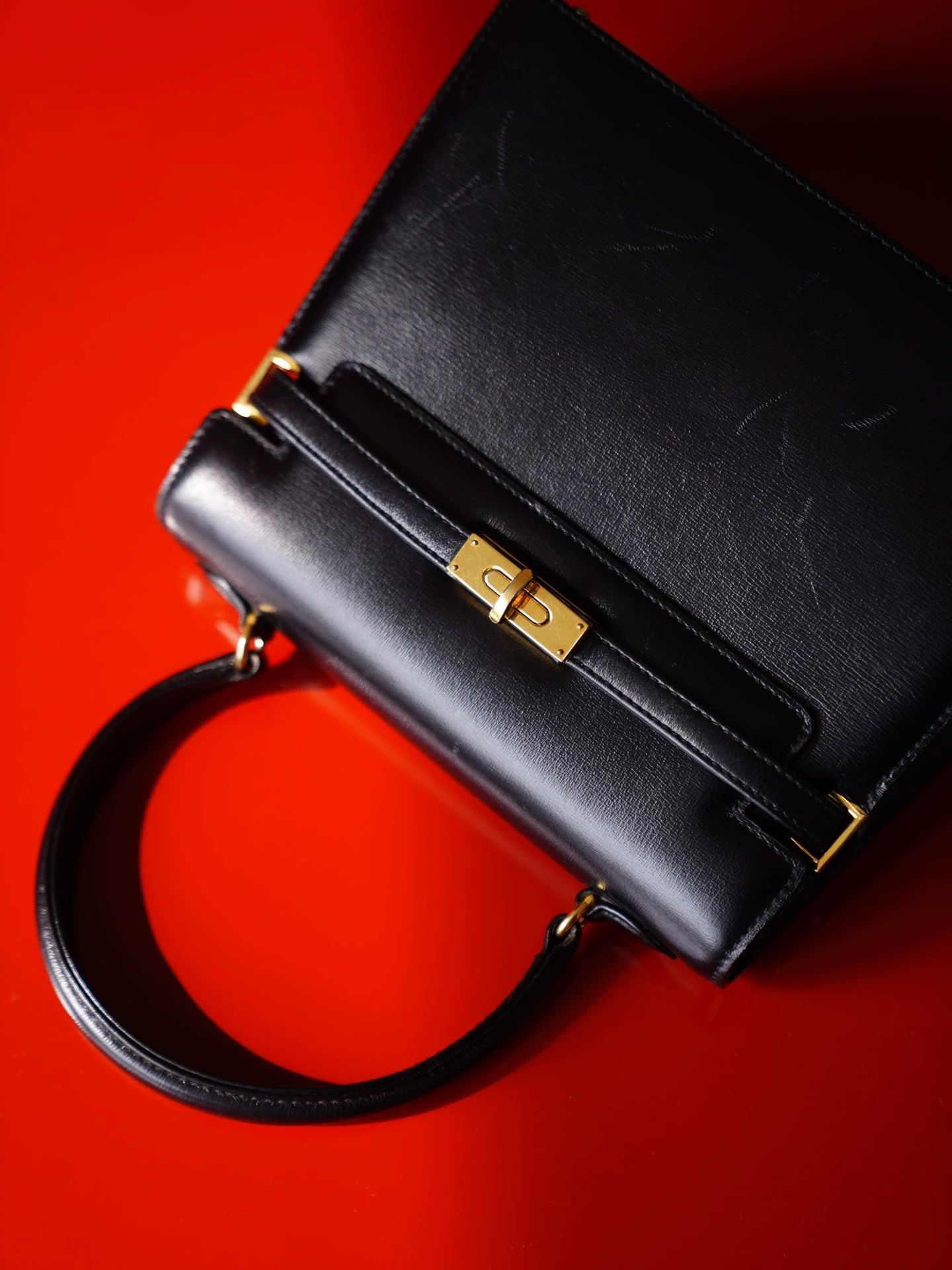 Other Morabito Vintage Black & Gold Kelly Small Handbag Size ONE SIZE - 5 Thumbnail