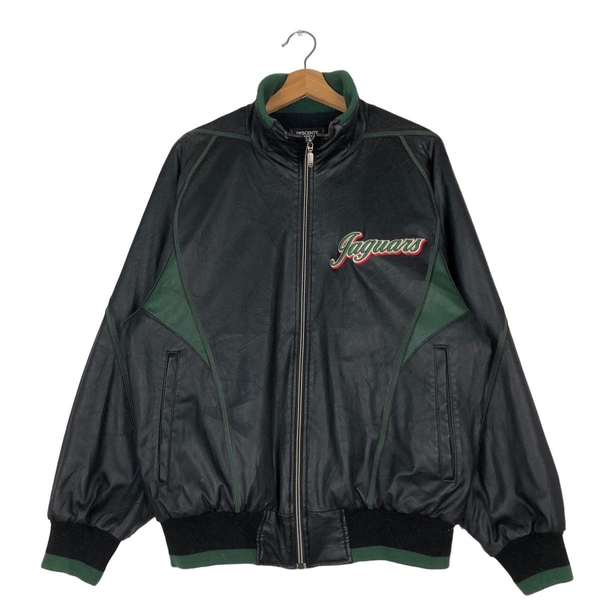 Japanese Brand Vintage Bomber Jacket Descente Big Logo Embroidered Jaguars Size US M / EU 48-50 / 2 - 1 Thumbnail