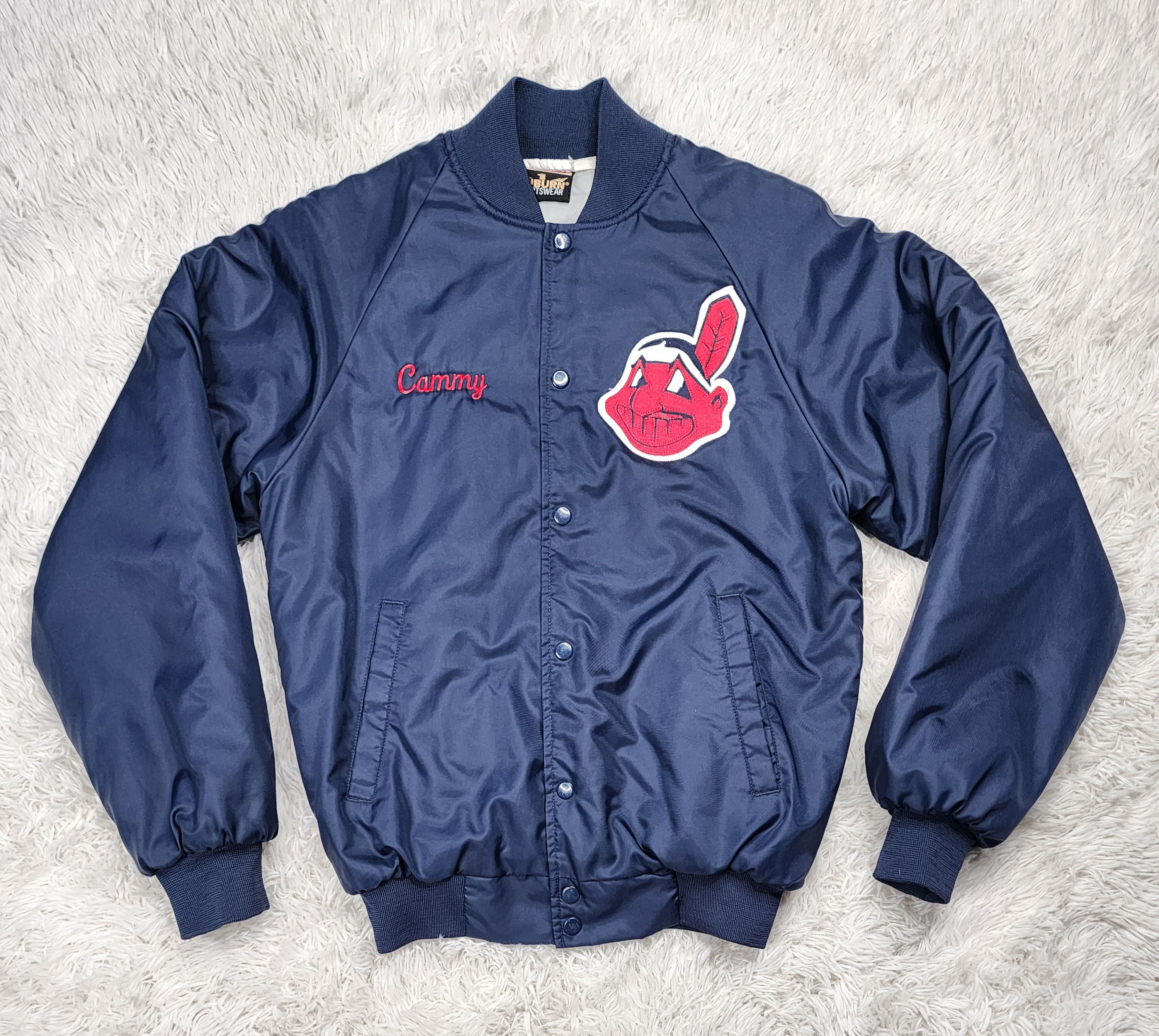 Vintage Cleveland Indians bomber jacket personalized